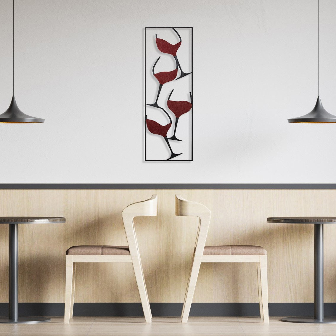 Acessório Decorativo em Metal “Wine - 1” Multicor 32x5x90 cm