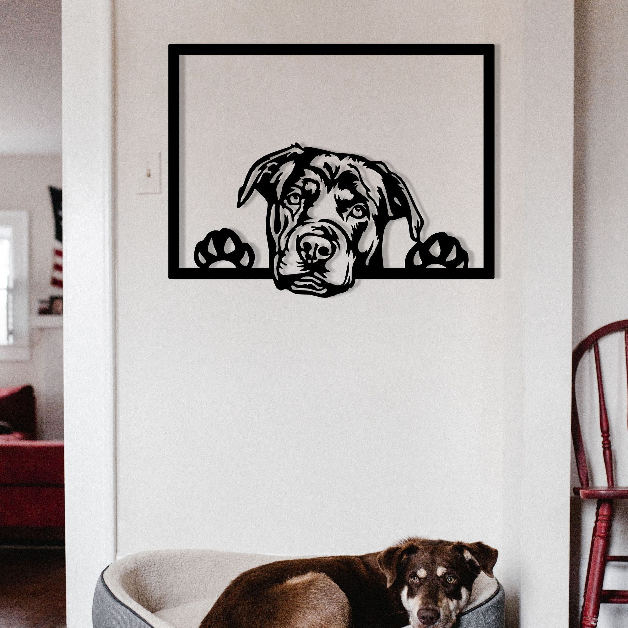 Enzo 7054 – Acessório Decorativo de Parede em Metal, Preto, 70x54 cm, 100% Metal (1,2 mm)