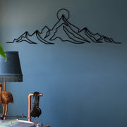Acessório de parede decorativo de metal preto elegante, 119,5 x 37 cm | 100% metal, 1,2 mm de espessura | Perfeito para decoração moderna de casa e escritórios