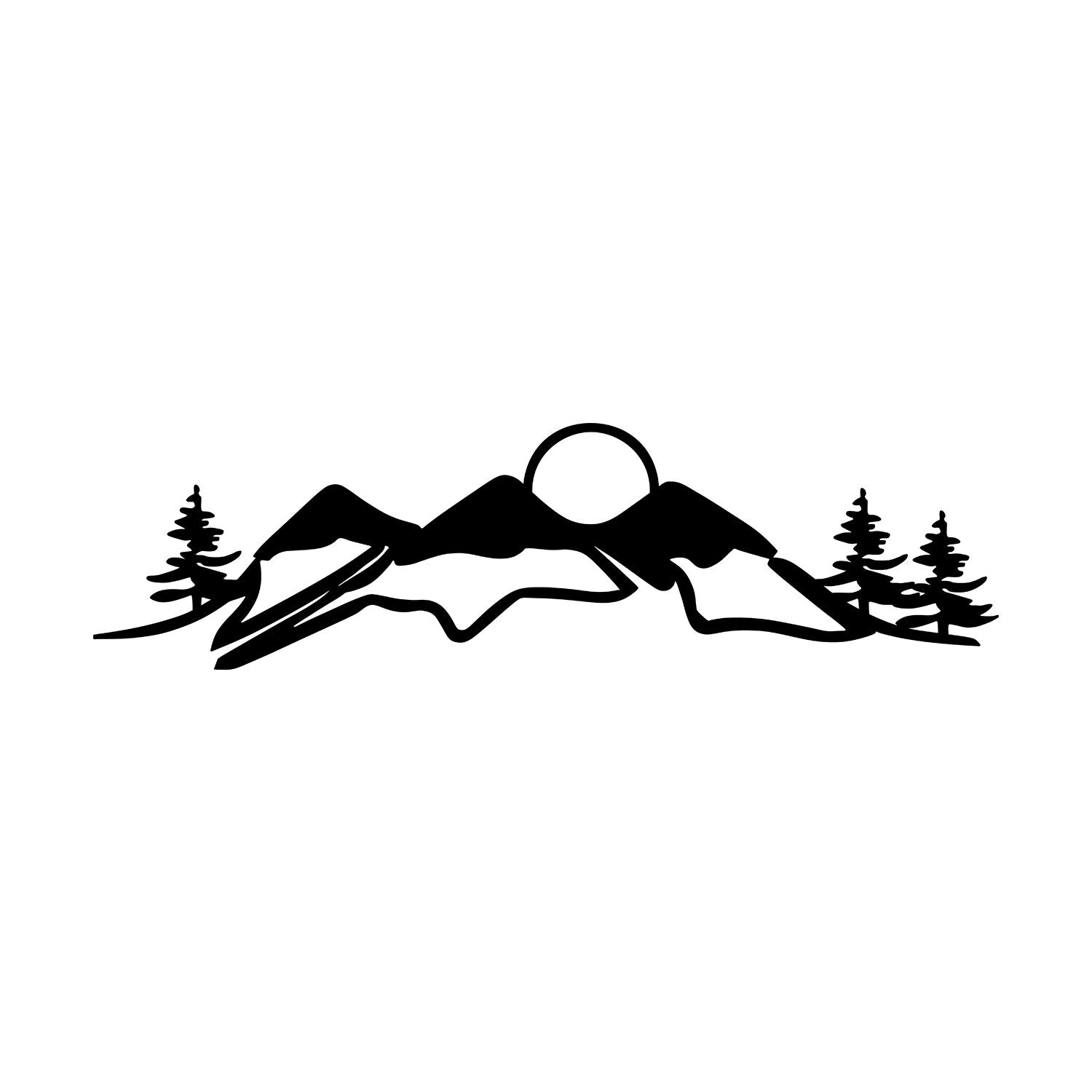 Snowtain Acessório Decorativo de Parede em Metal - Preto, 106 x 29 cm