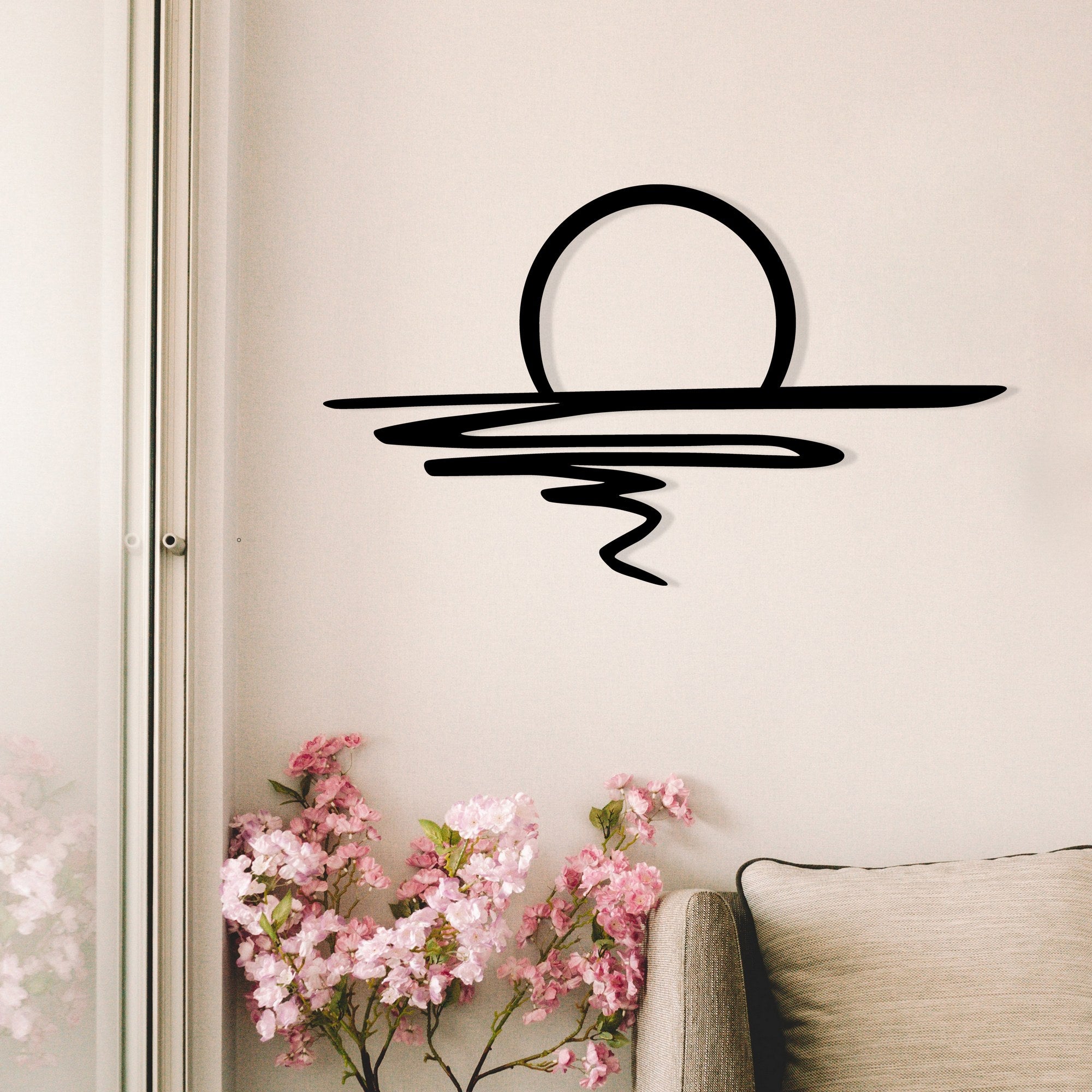 Acessório de parede decorativo de metal preto elegante, 70 x 41 cm | 100% metal, 1,2 mm de espessura | Perfeito para decoração moderna de casa e escritórios