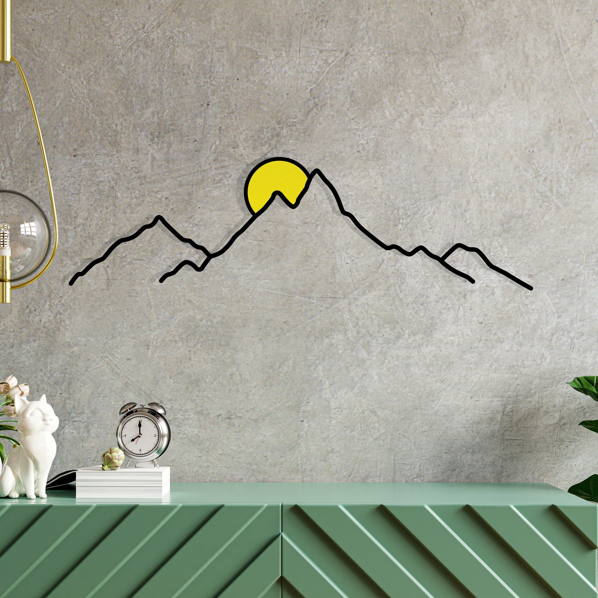 Agri Arte de Parede em Metal e Madeira Multicolor 100 x 29 cm