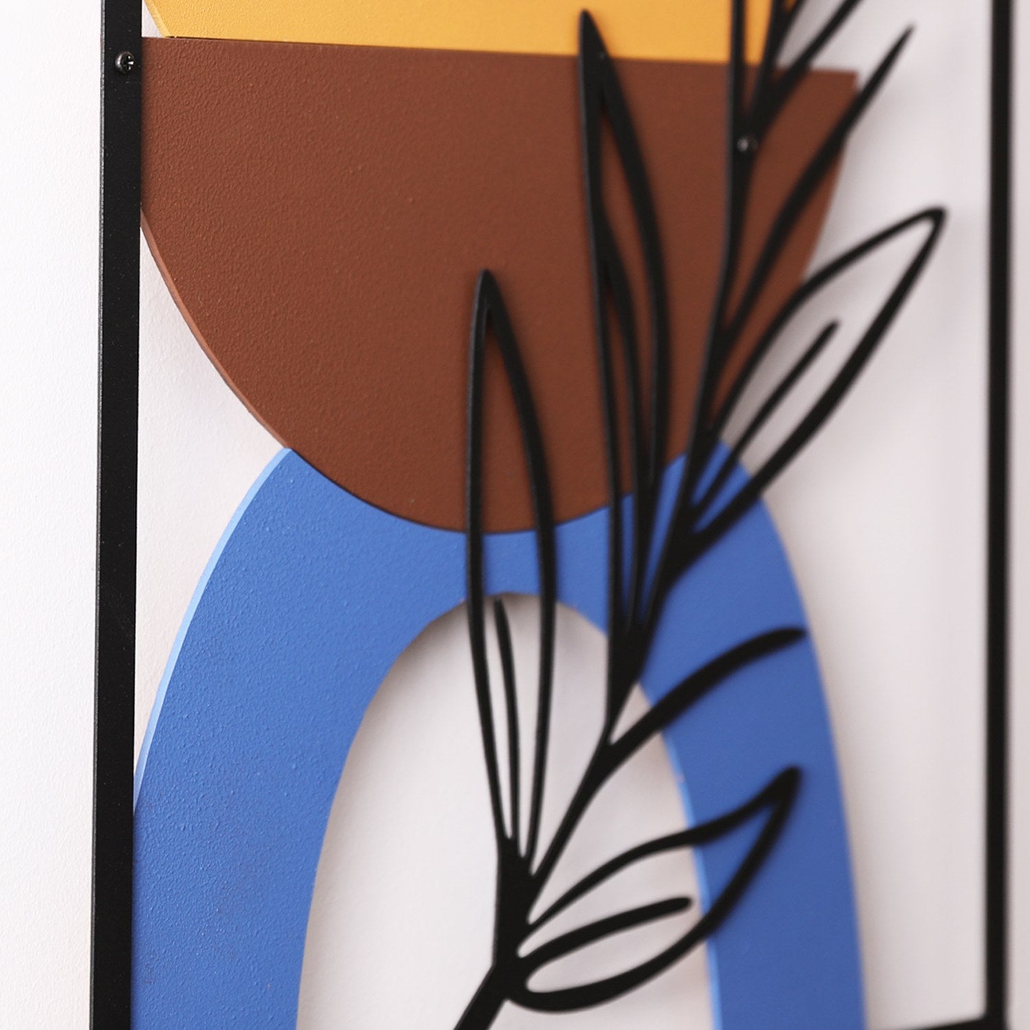 Bohem 9 – Acessório Decorativo de Parede Multicolor em Metal e Madeira, 80,5 x 63,5 cm