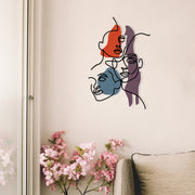 Kubizm 14 — Acessório Decorativo de Parede em Metal e Madeira, Multicor (49,5 x 73,5 cm)