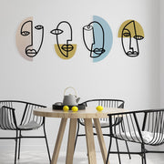 Kubizm 15 – Acessório Decorativo de Parede em Metal e Madeira, Multicolor, 159 x 58 cm