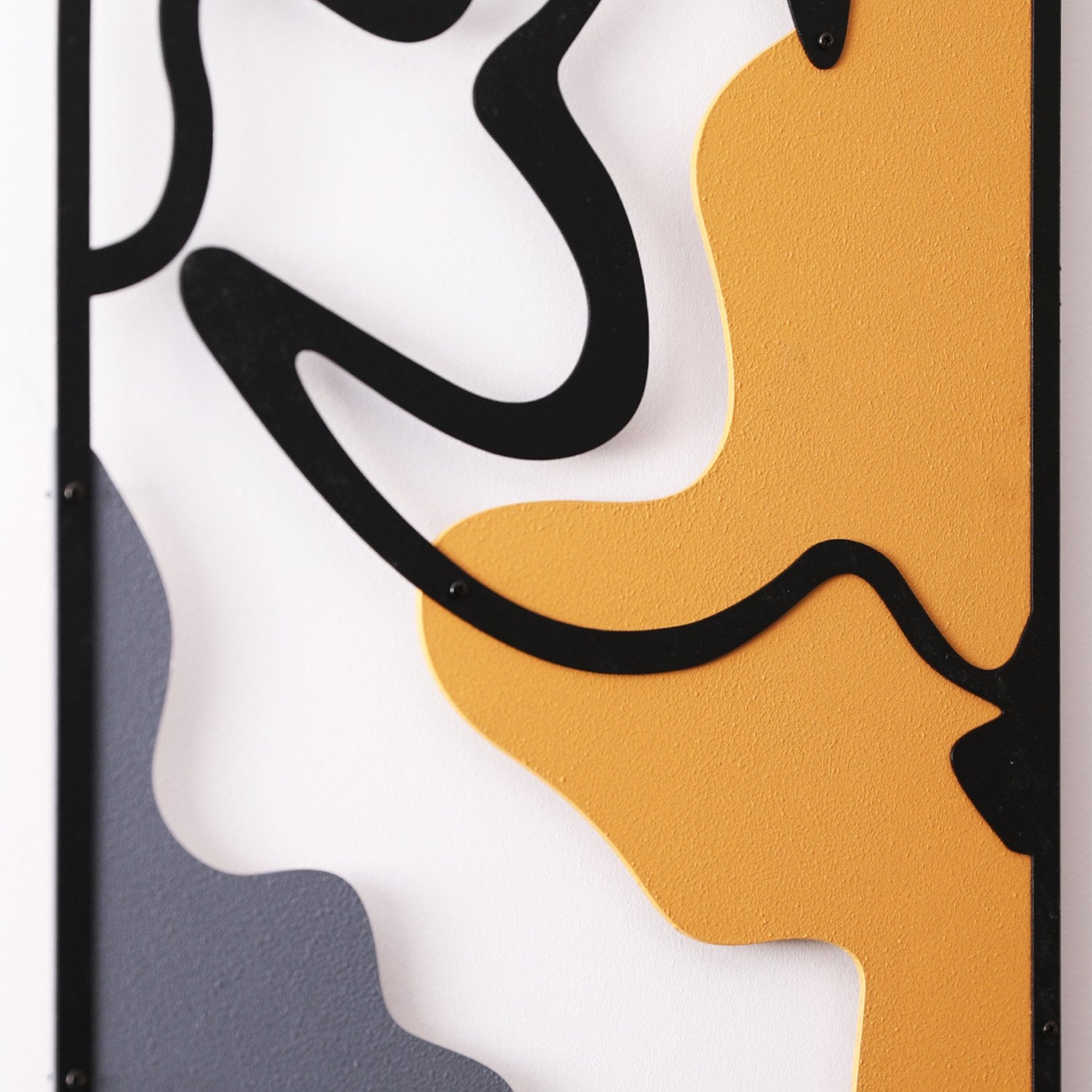 Complex — Acessório Decorativo de Parede em Metal e Madeira Multicolor, 118,5 x 54,5 cm