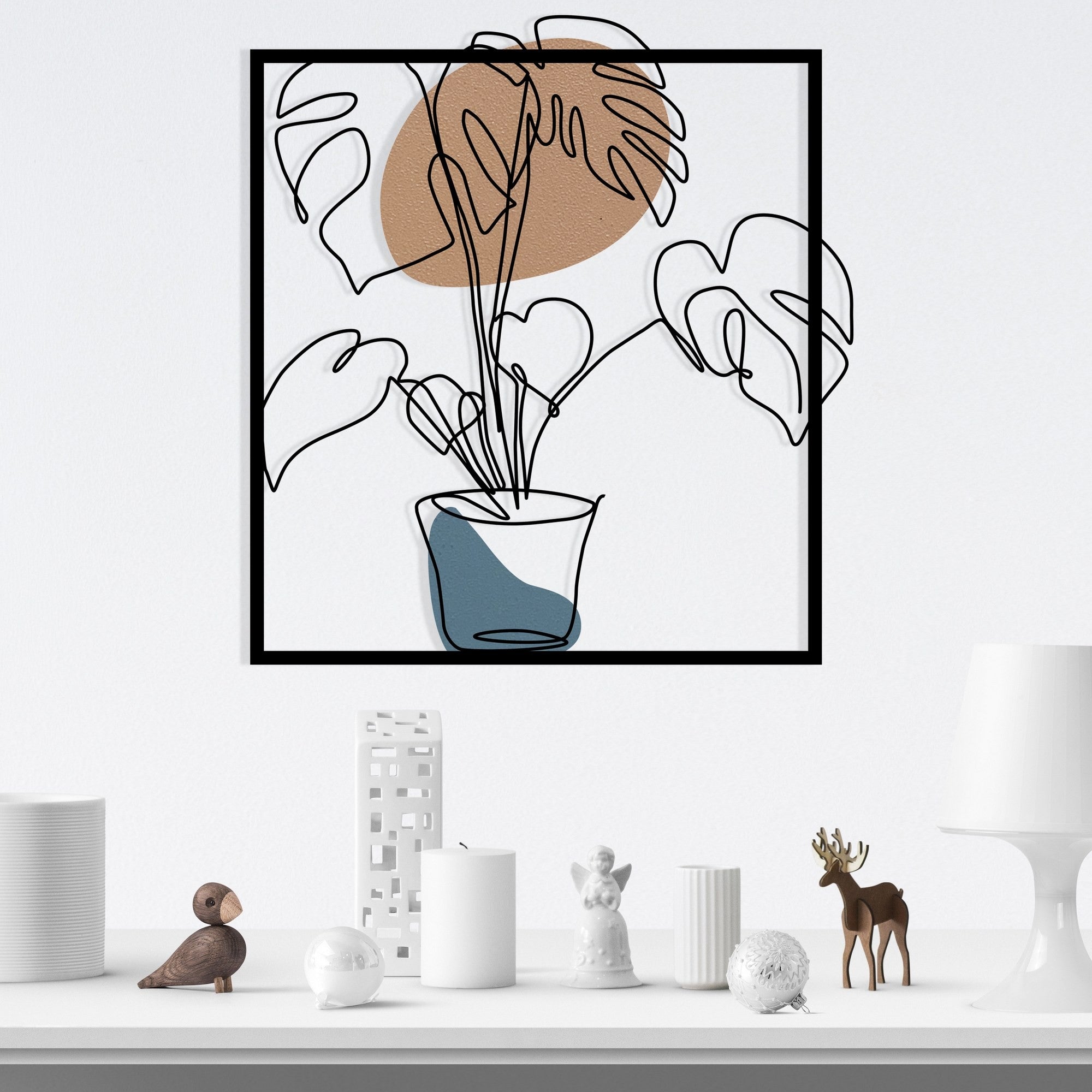 Estrela Multicolor de Parede em Metal e Madeira 49 x 53 cm – 279ENZ2636