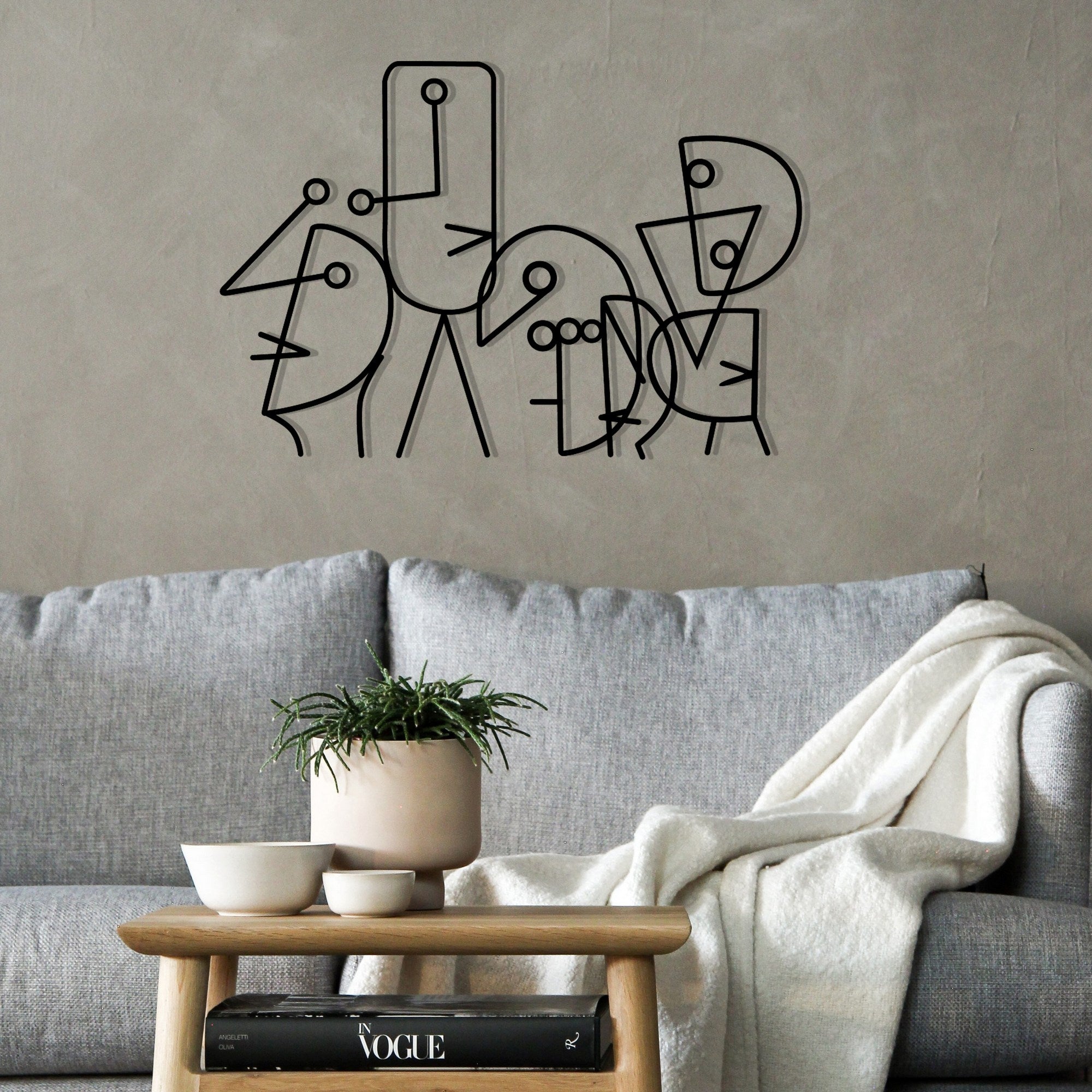 Damophilus Acessório Decorativo de Parede em Metal Preto 55,5 x 38 cm | 100% Metal 1,2 mm