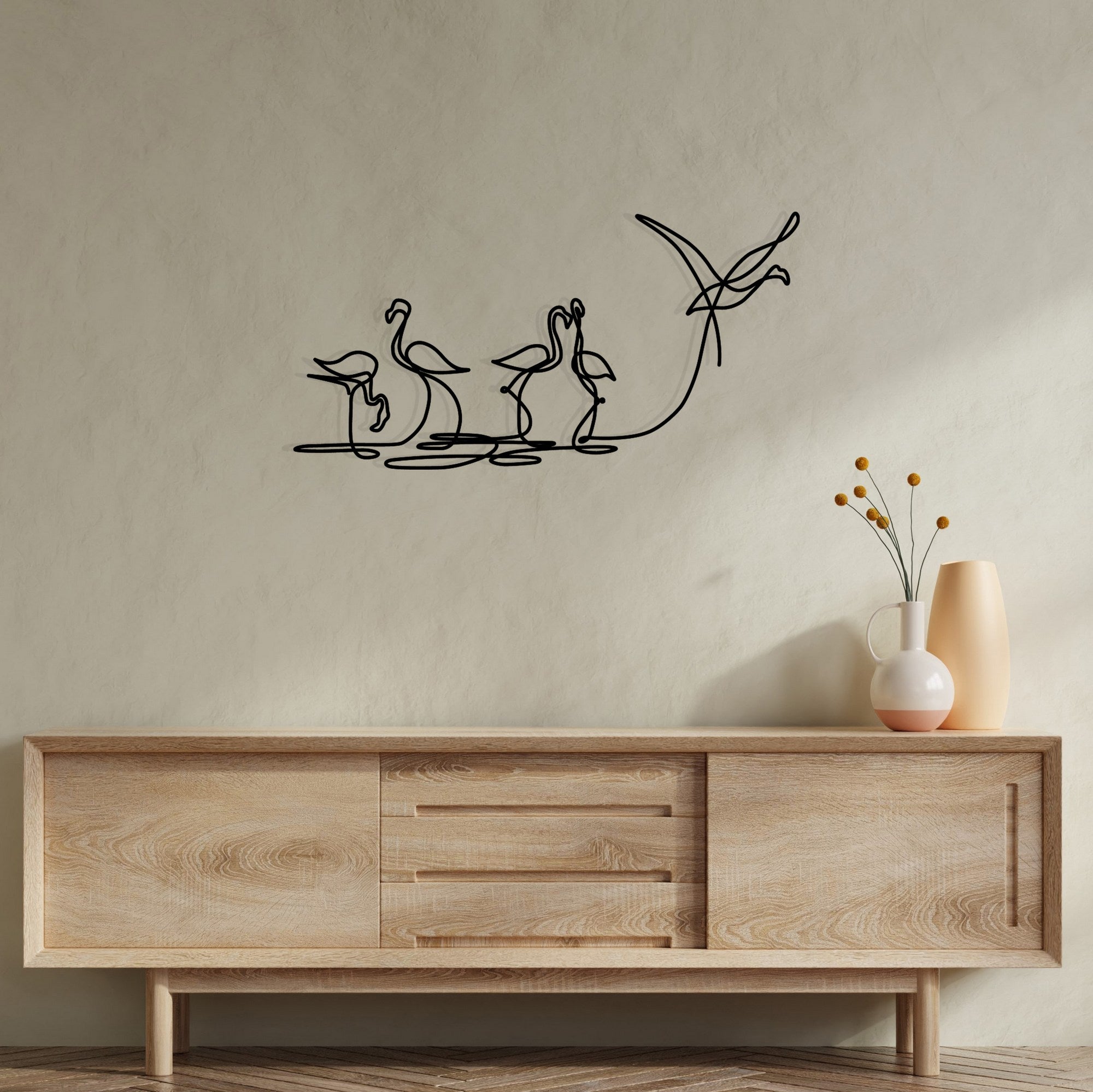 Flamingo 316 S – Acessório Decorativo de Parede em Metal Preto, 10 x 15 cm (1,2 mm)