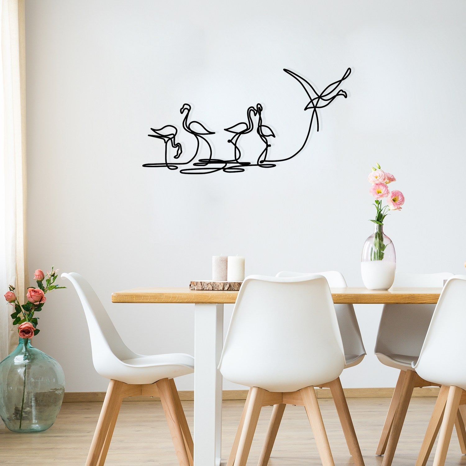 Flamingo 316 S – Acessório Decorativo de Parede em Metal Preto, 10 x 15 cm (1,2 mm)