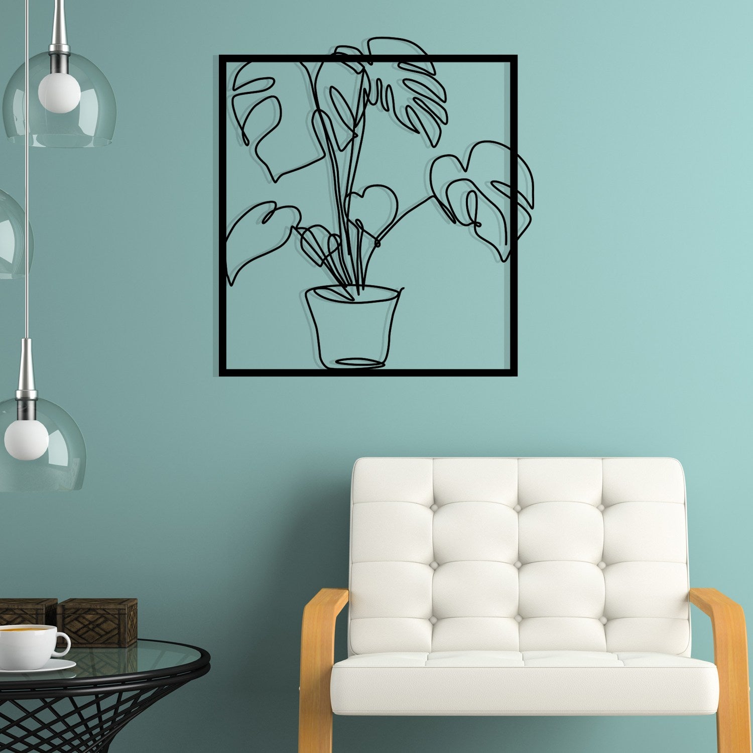 Store Acessório Decorativo de Parede em Metal, Preto, 49 x 53 cm – 100% Metal (Ref. 279ENZ2662)