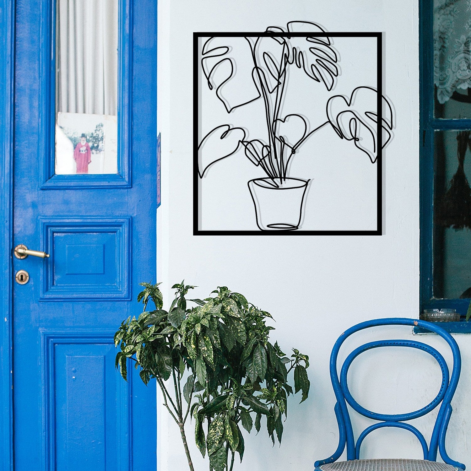 Store Acessório Decorativo de Parede em Metal, Preto, 49 x 53 cm – 100% Metal (Ref. 279ENZ2662)