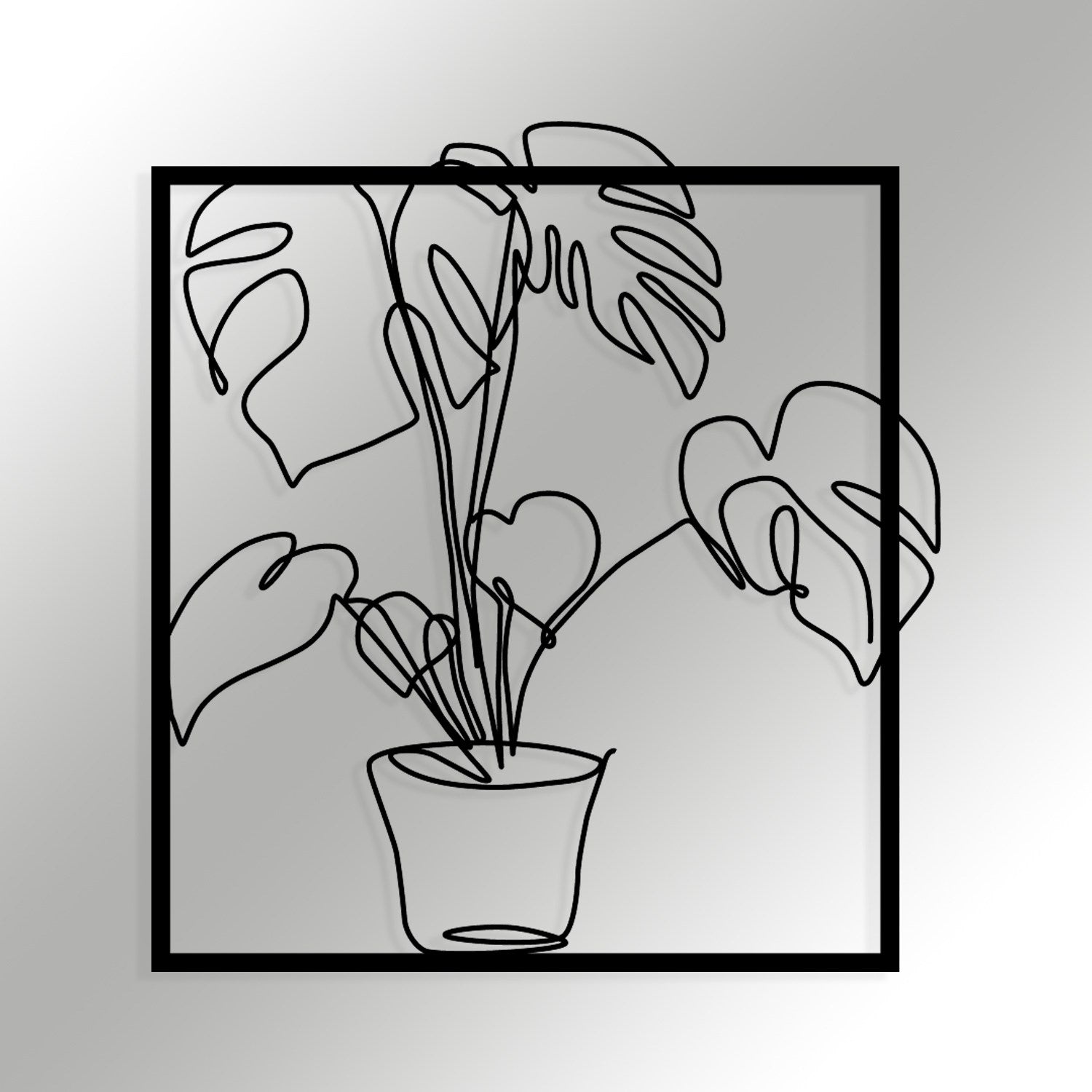 Store Acessório Decorativo de Parede em Metal, Preto, 49 x 53 cm – 100% Metal (Ref. 279ENZ2662)