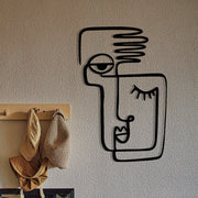 Cara Mia — Acessório Decorativo de Parede em Metal, Preto, 36 x 55 cm