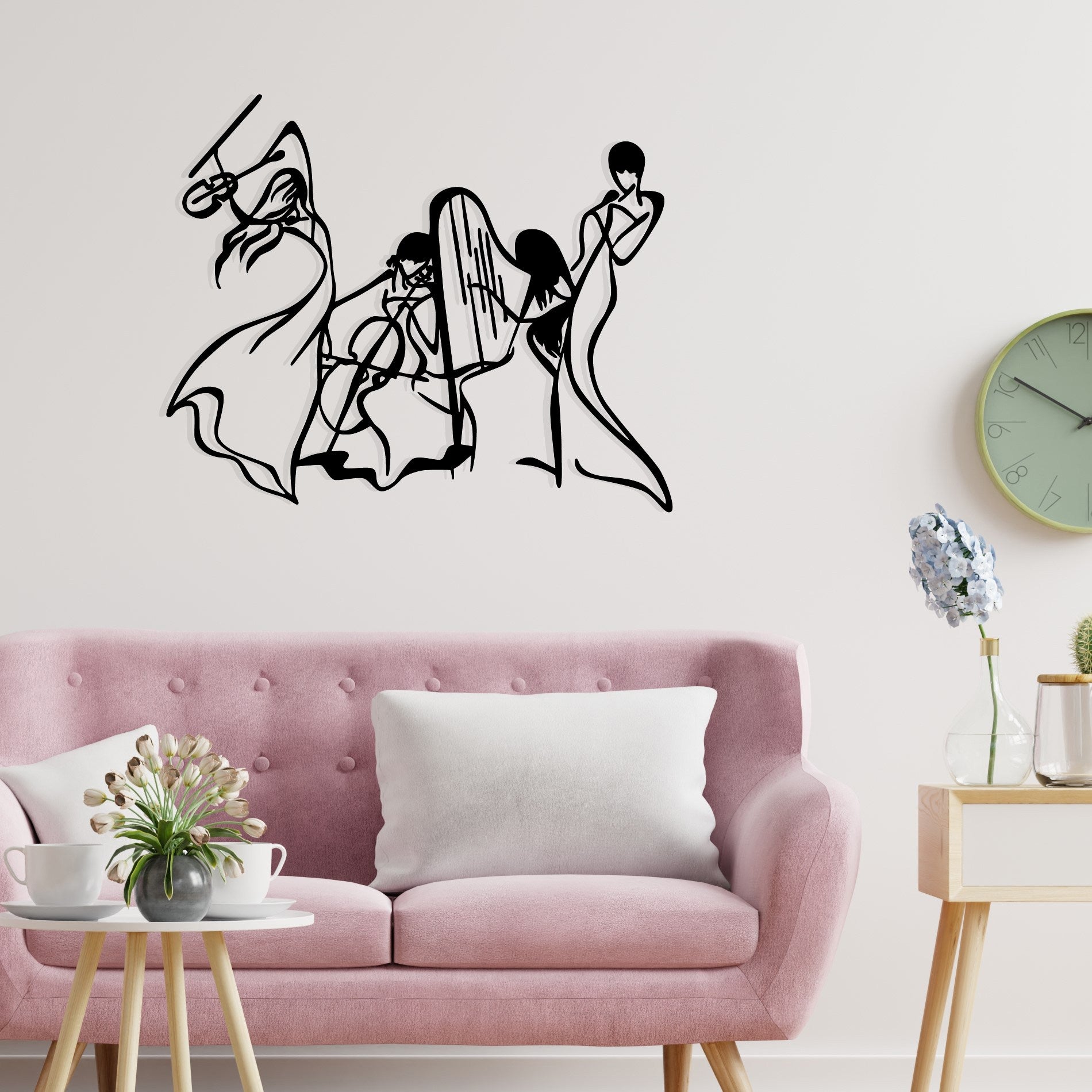 Alba M – Acessório Decorativo de Parede em Metal Preto, 94 x 78 cm (100% Metal, 1,2 mm)