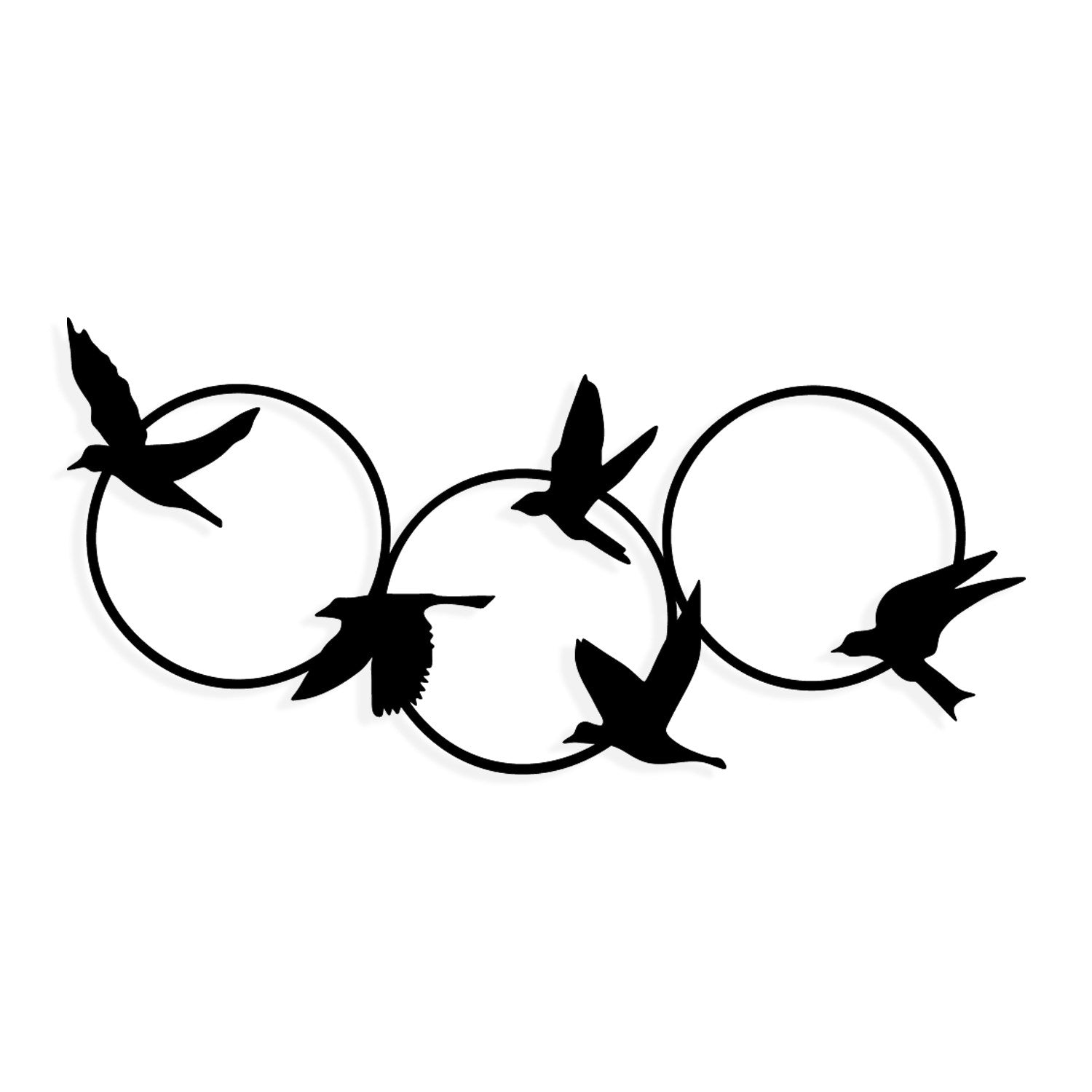 Tranquila – Acessório de Parede Decorativo em Metal, Preto, 68,5 x 32,5 cm, 100% metal (1,2 mm)