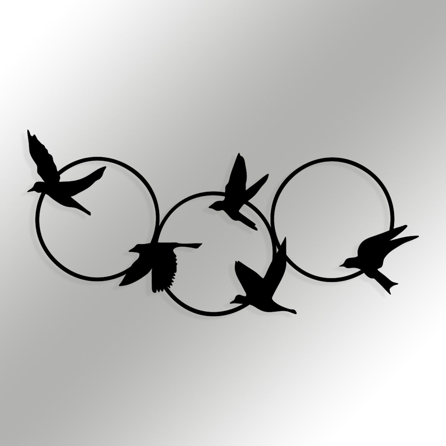 Tranquila – Acessório de Parede Decorativo em Metal, Preto, 68,5 x 32,5 cm, 100% metal (1,2 mm)