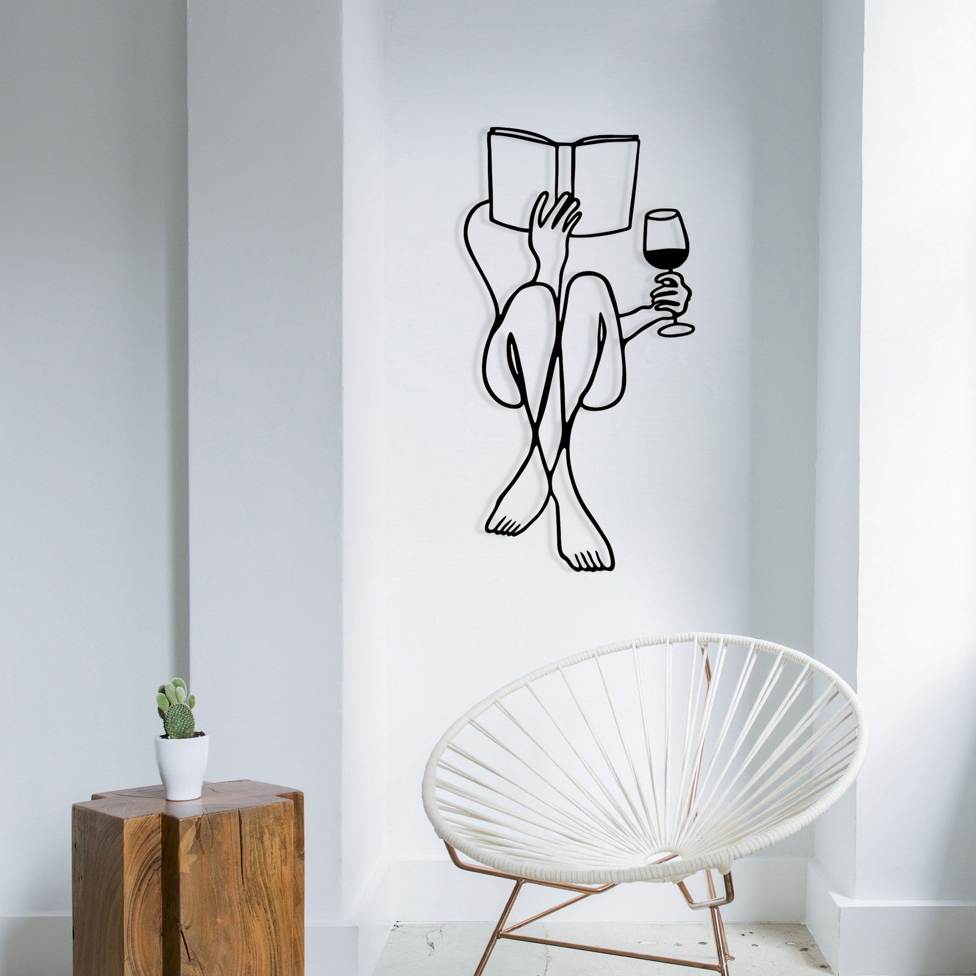 Bien Acessório Decorativo de Parede 100% Metal Preto 38 x 73 cm (1,2 mm)