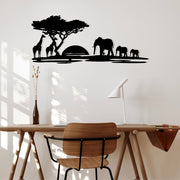 Primavera Acessório Decorativo de Parede em 100% Metal Preto 68 x 28 cm