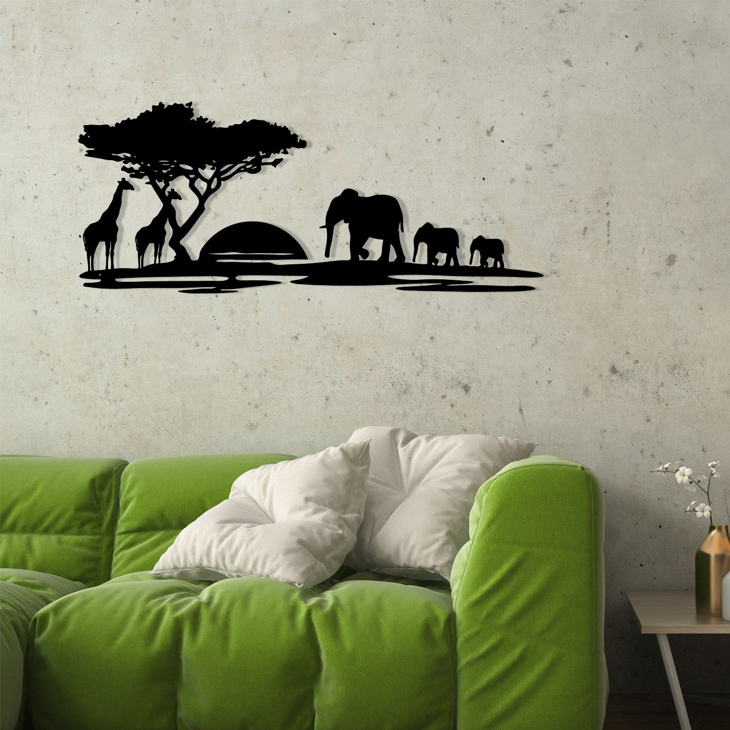 Primavera Acessório Decorativo de Parede em 100% Metal Preto 68 x 28 cm