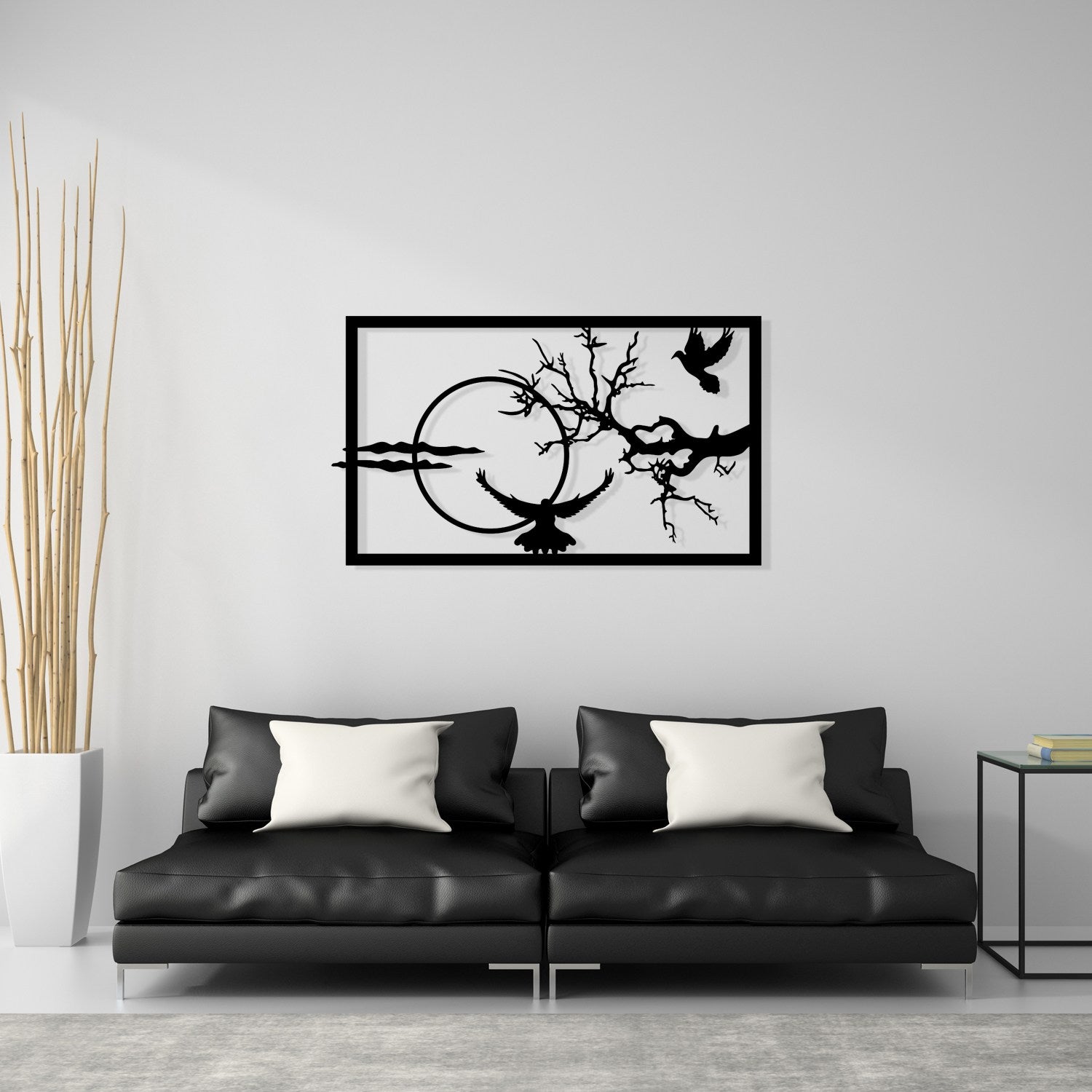 Verde — Acessório Decorativo de Parede 100% Metal, Preto, 65,5 x 38 cm (1,2 mm)