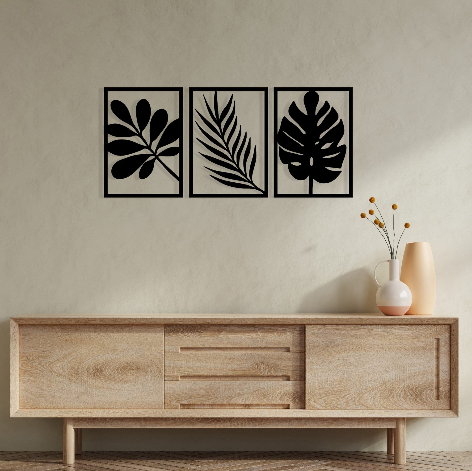 Cincuenta Acessório Decorativo de Parede em Metal Preto 104x46 cm (1,2 mm)