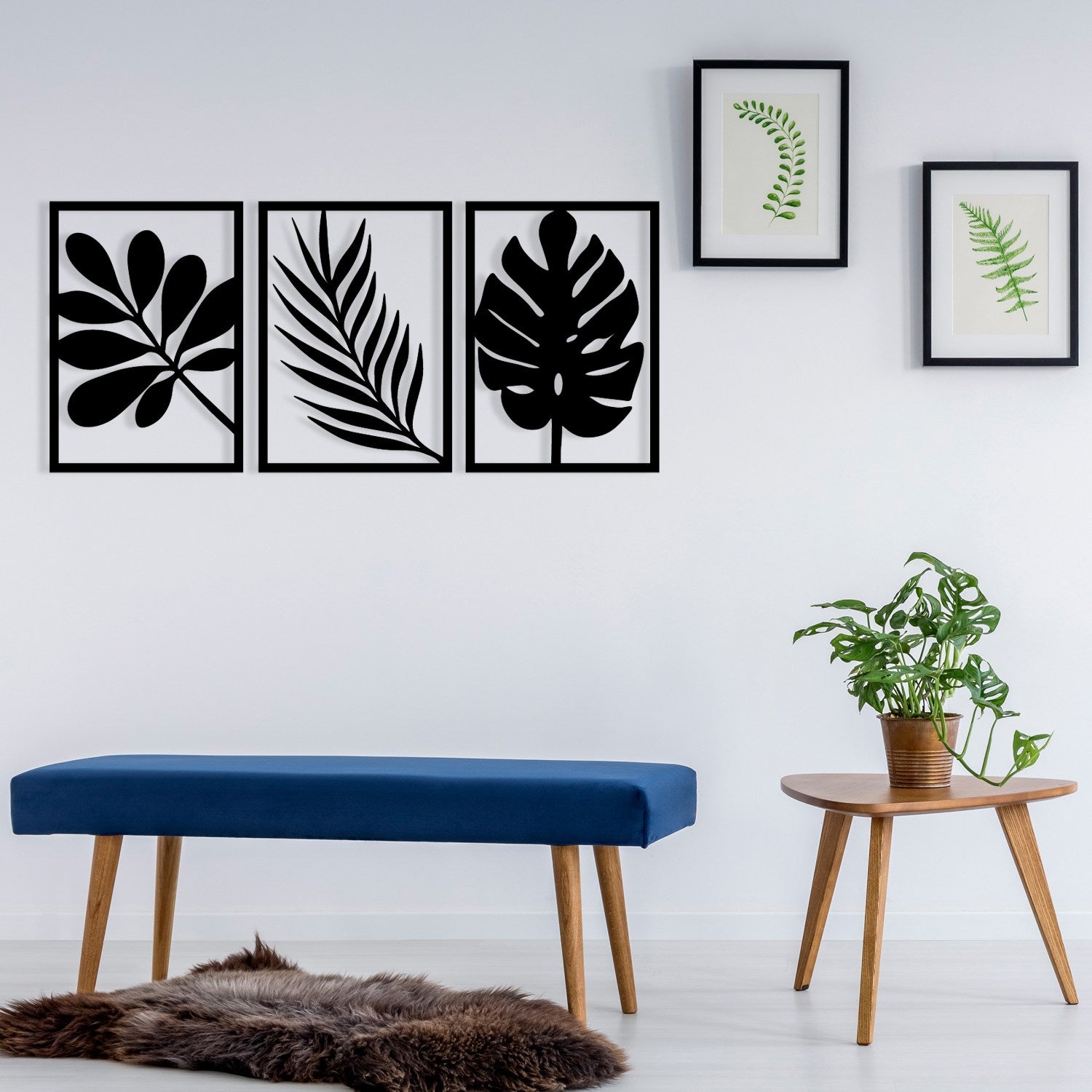 Cincuenta Acessório Decorativo de Parede em Metal Preto 104x46 cm (1,2 mm)