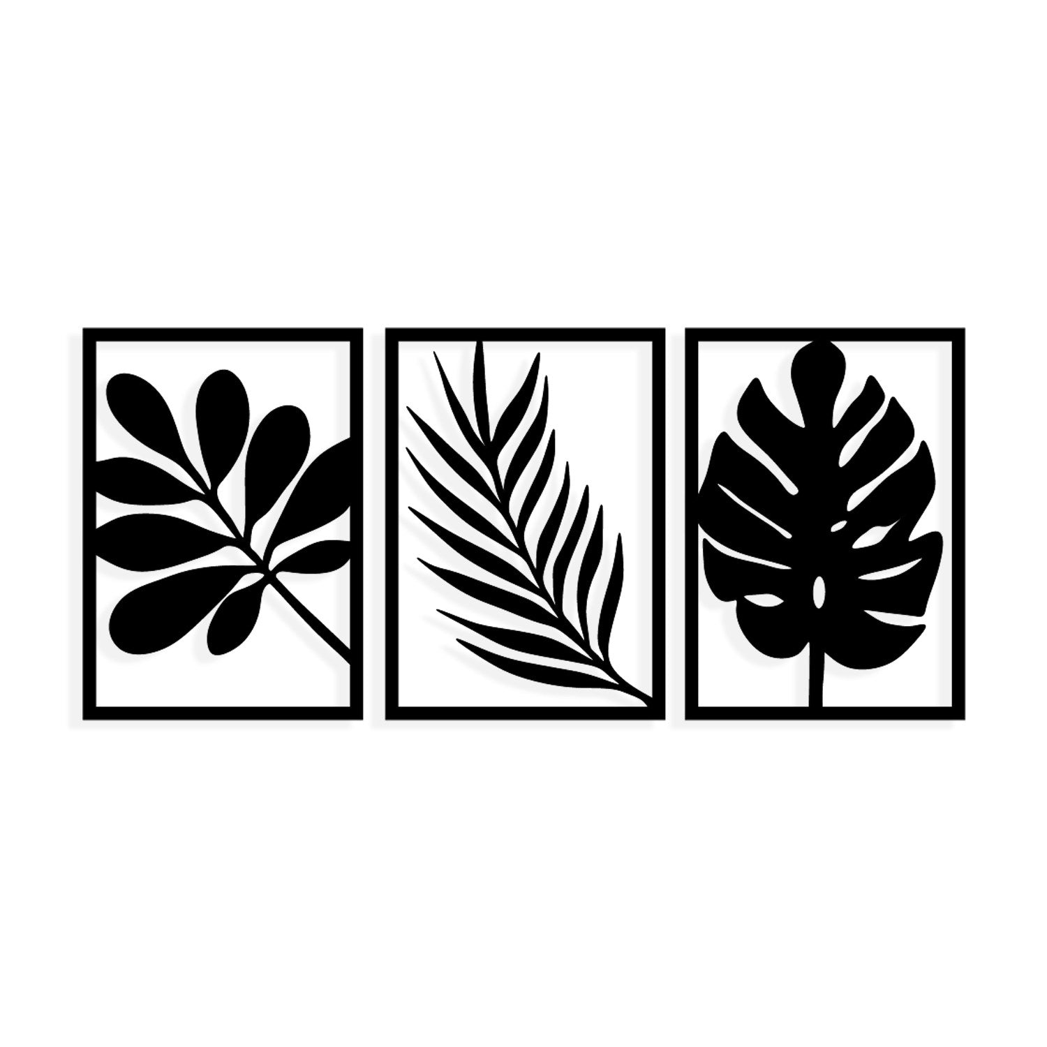 Cincuenta Acessório Decorativo de Parede em Metal Preto 104x46 cm (1,2 mm)