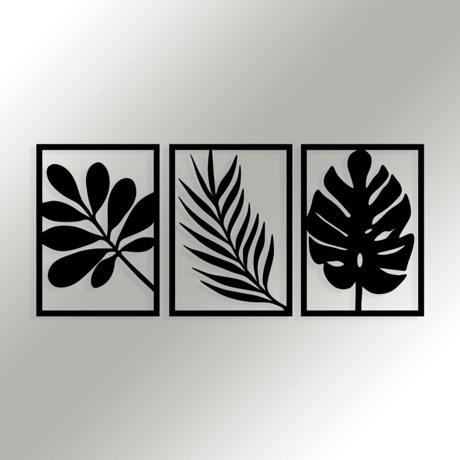 Cincuenta Acessório Decorativo de Parede em Metal Preto 104x46 cm (1,2 mm)