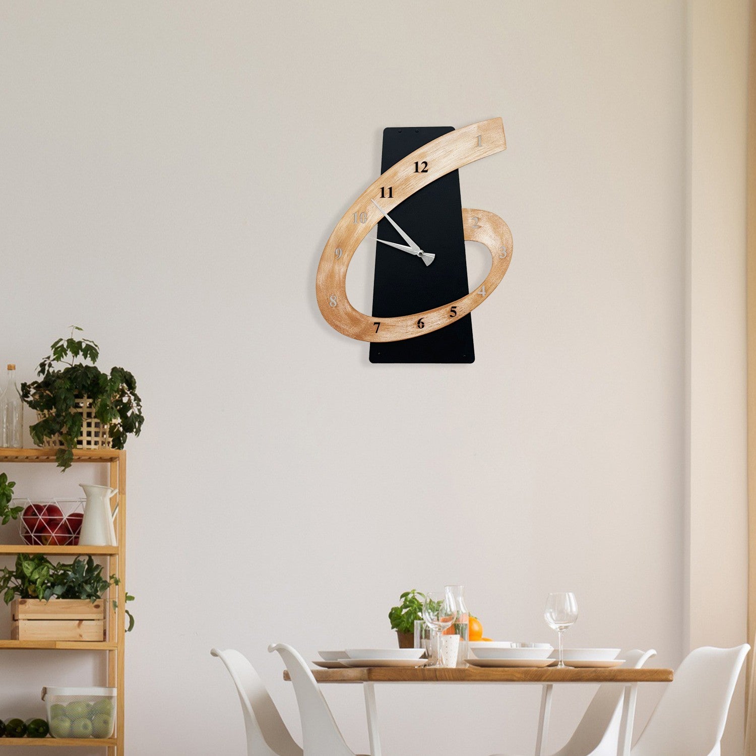 Relógio de Parede Decorativo em Metal Beyan-2 Multicolor 40x50 cm (279ENZ2702)