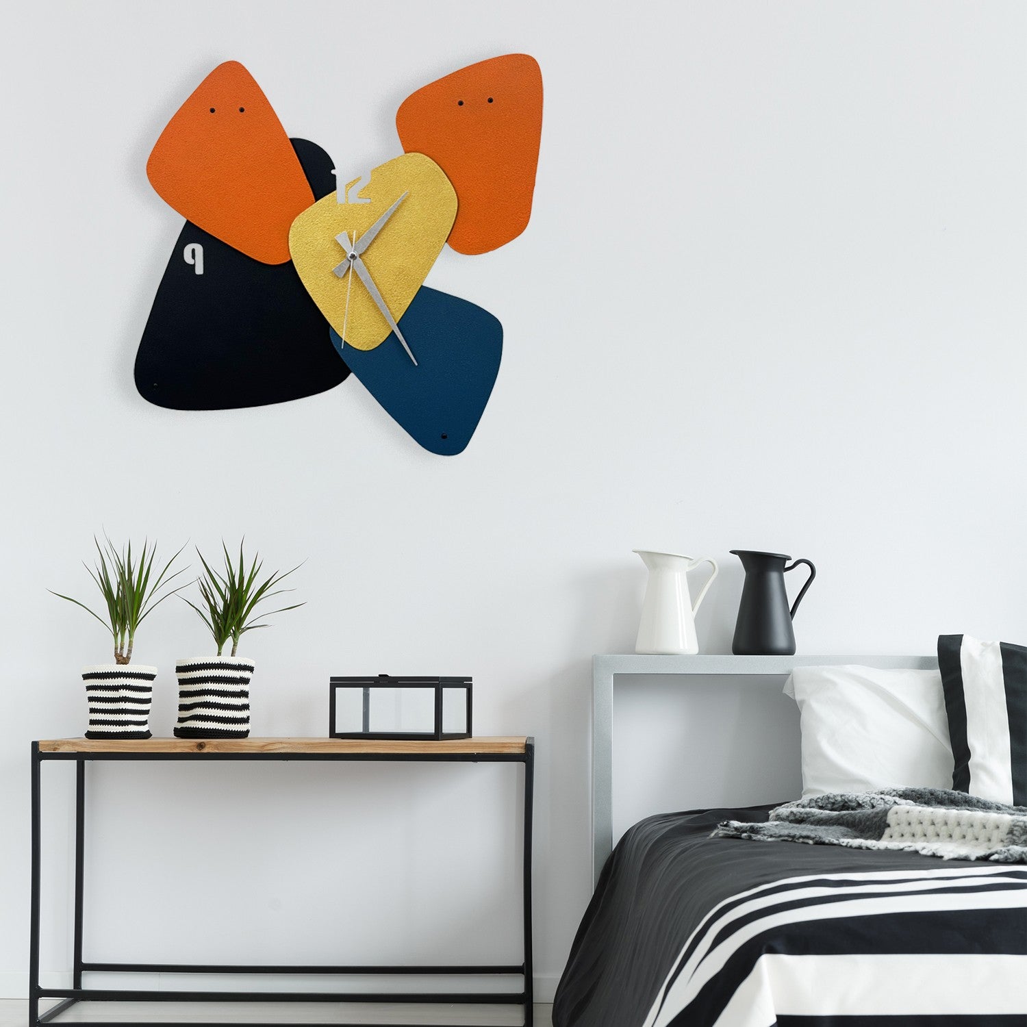 Relógio de Parede Decorativo em Metal Multicolor Asr-2, 46 x 48 cm (1 mm de espessura)