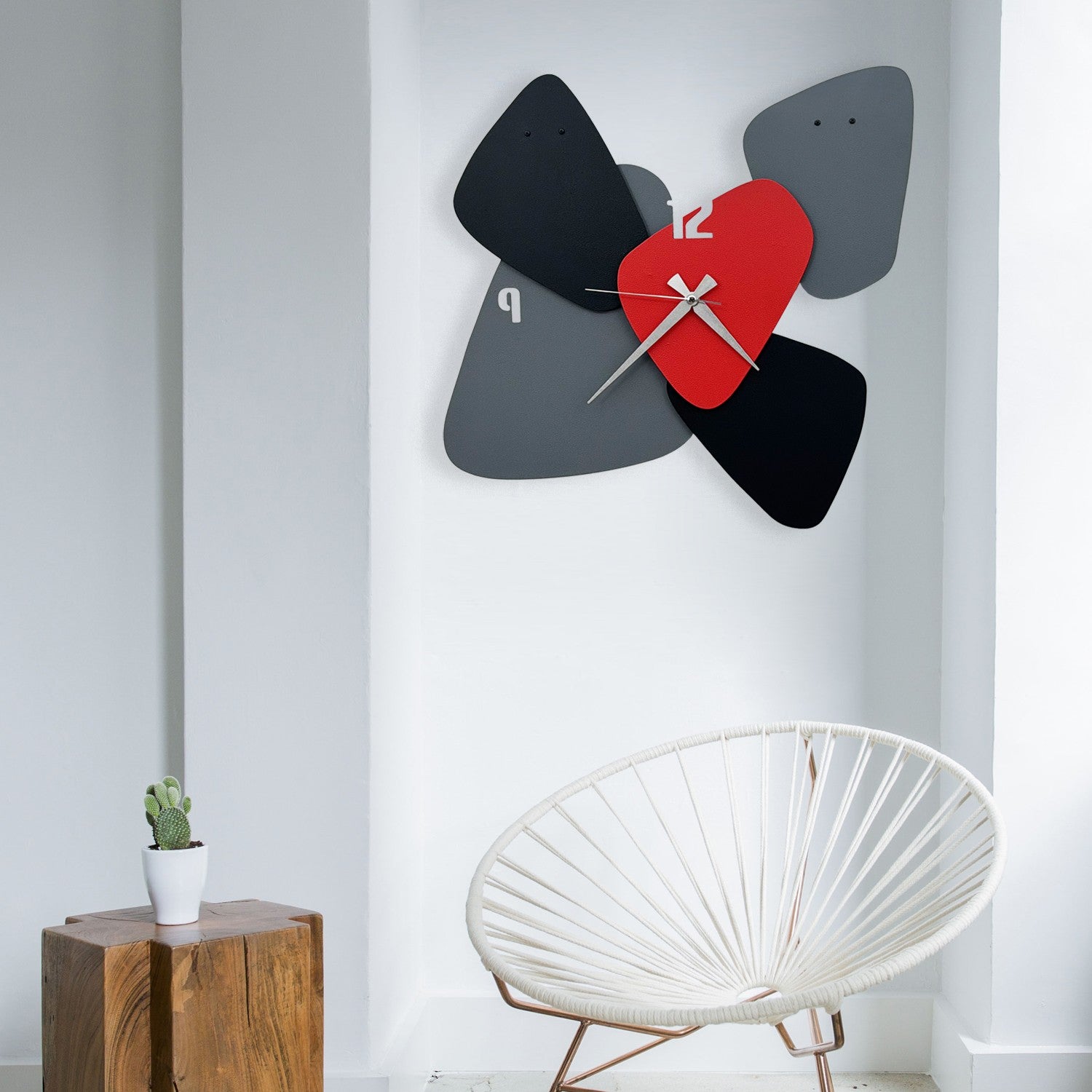 Relógio de Parede Decorativo em Metal Multicolor Asr-3 46x48 cm | 100% Metal (1 mm) | Ref. 279ENZ2705