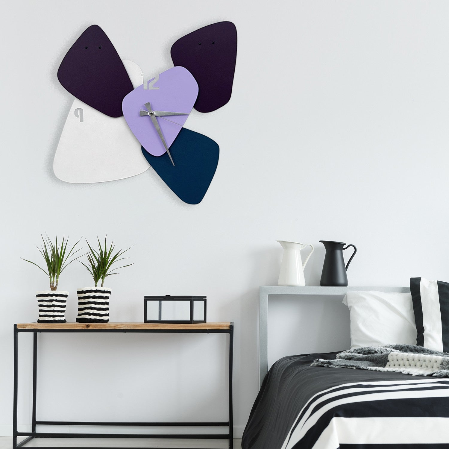 Relógio de Parede Decorativo em Metal Multicolor Asr-4, 46 x 48 cm (100% Metal, 1 mm)