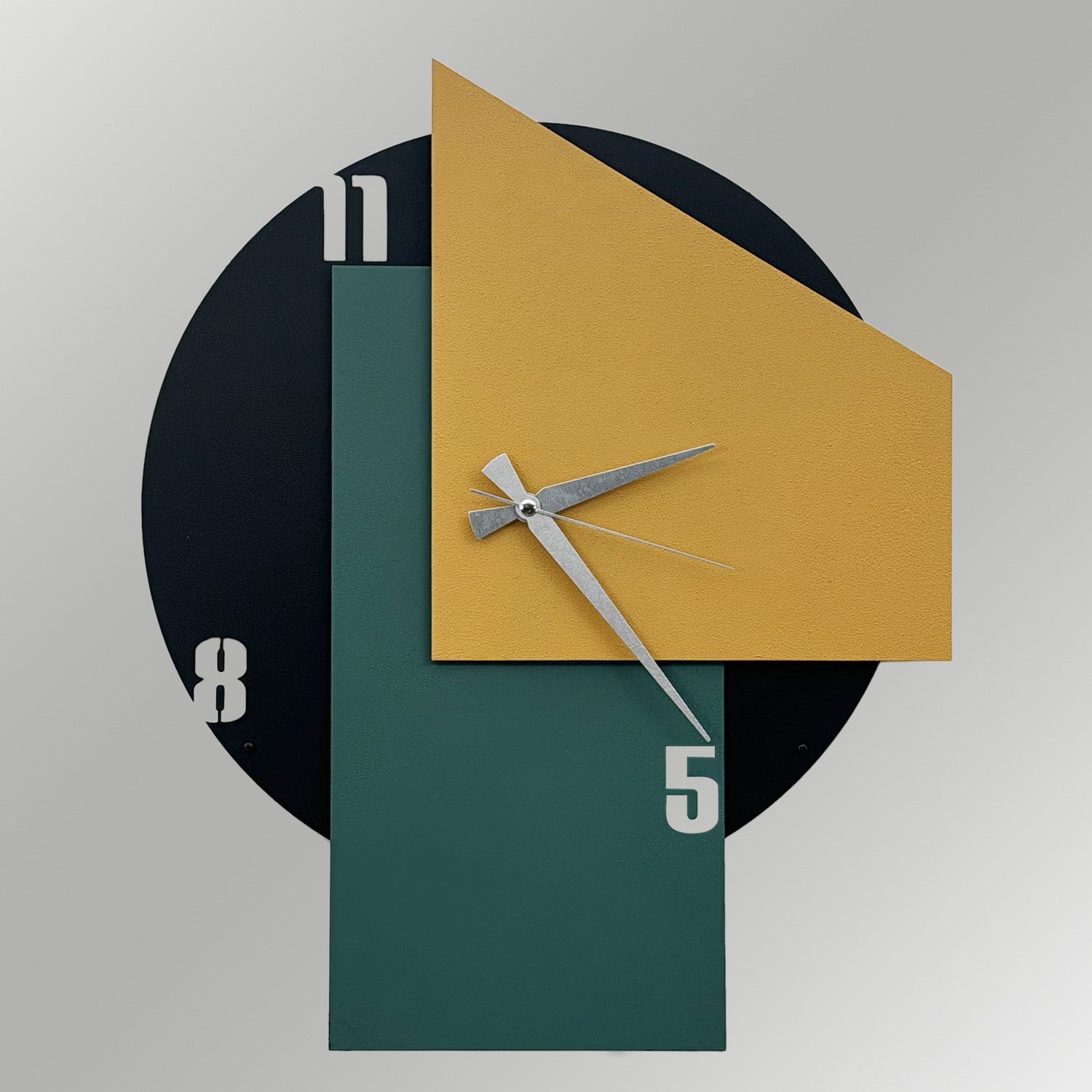 Relógio de Parede Decorativo em Metal Multicolor Ecir-2, 51x42 cm | 100% Metal (1 mm)