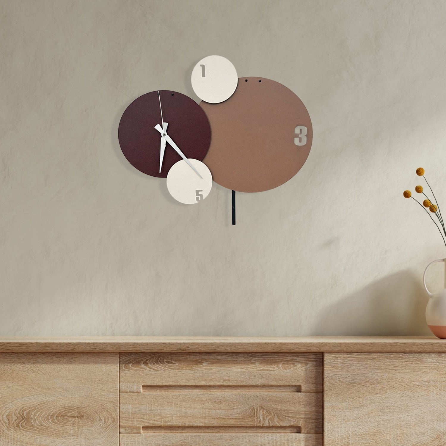 Relógio de Parede Decorativo em Metal 100% Felah-1 Multicolor (50 x 44 cm)
