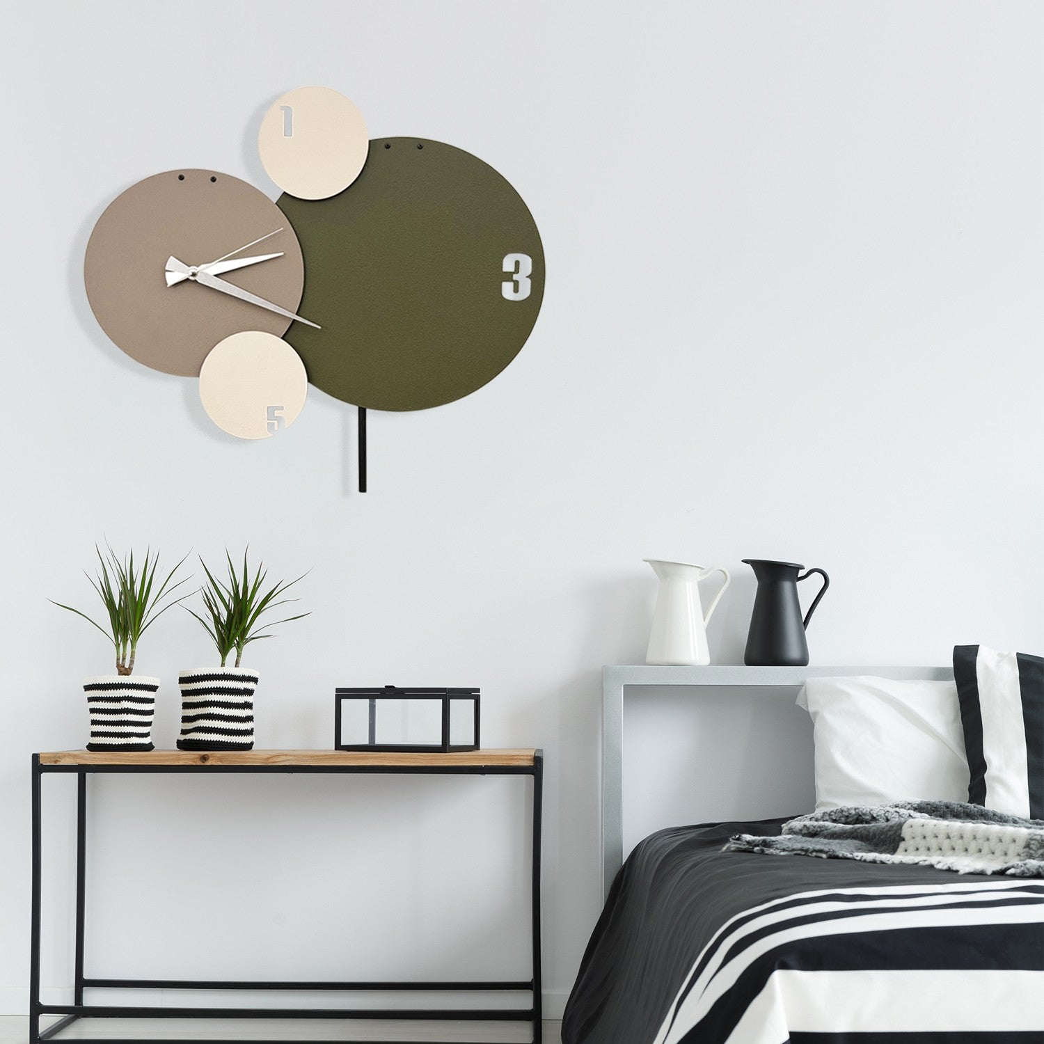 Relógio de Parede Decorativo em Metal Felah-2, Multicolor, 50 x 44 cm (100% metal, 1 mm)