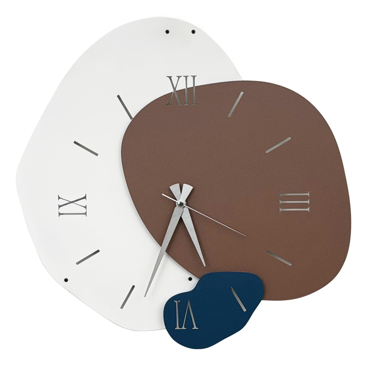 Relógio de Parede Decorativo Meymene-1, Multicolor, 100% Metal (1 mm), 50 x 50 cm, 2,098 kg