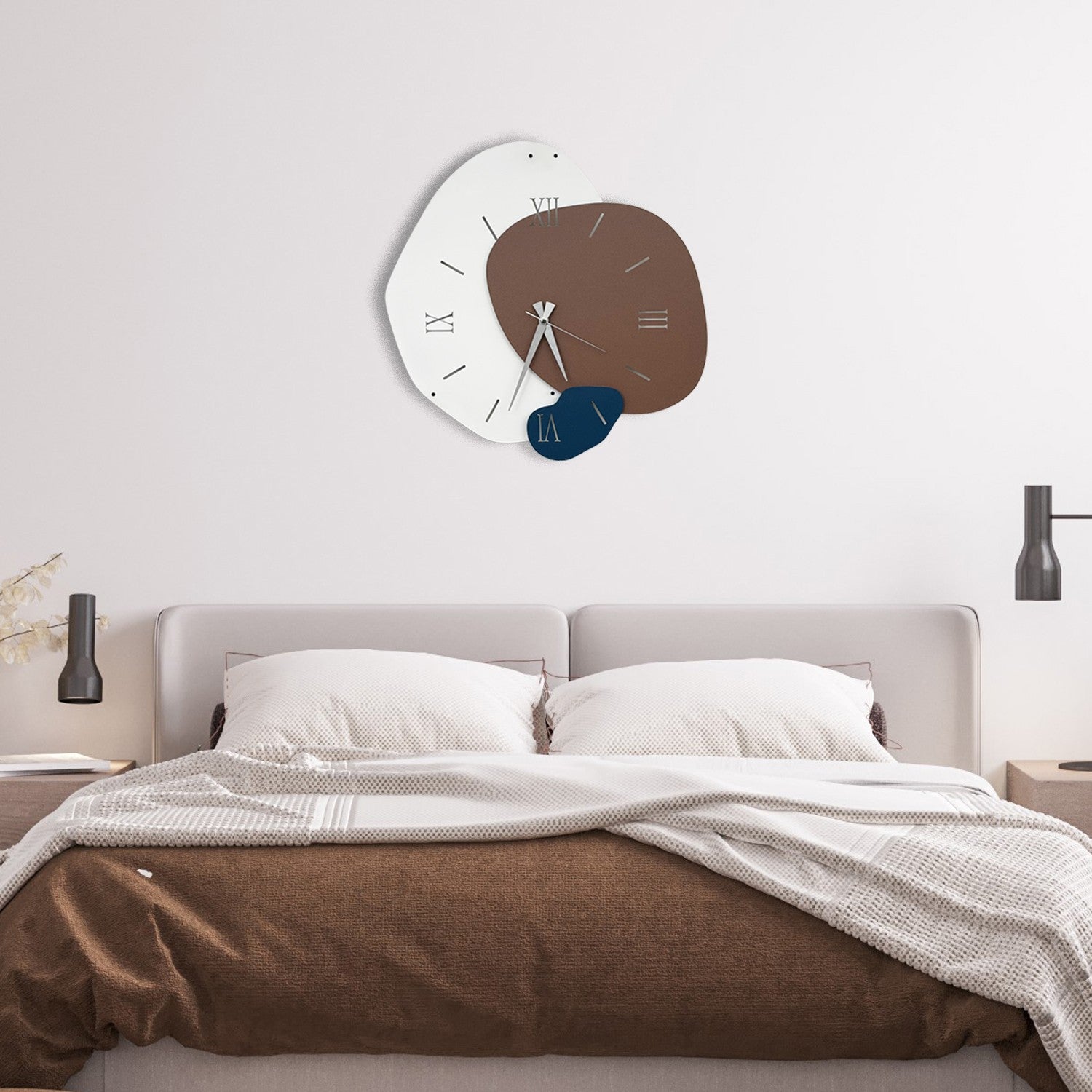 Relógio de Parede Decorativo Meymene-1, Multicolor, 100% Metal (1 mm), 50 x 50 cm, 2,098 kg