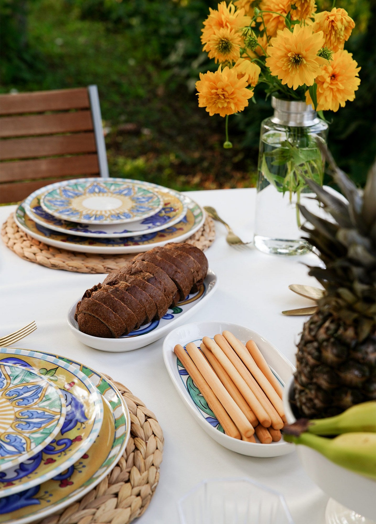 Conjunto de pratos de serviço (2 peças) – 29 cm – Cinza – 100% cerâmica