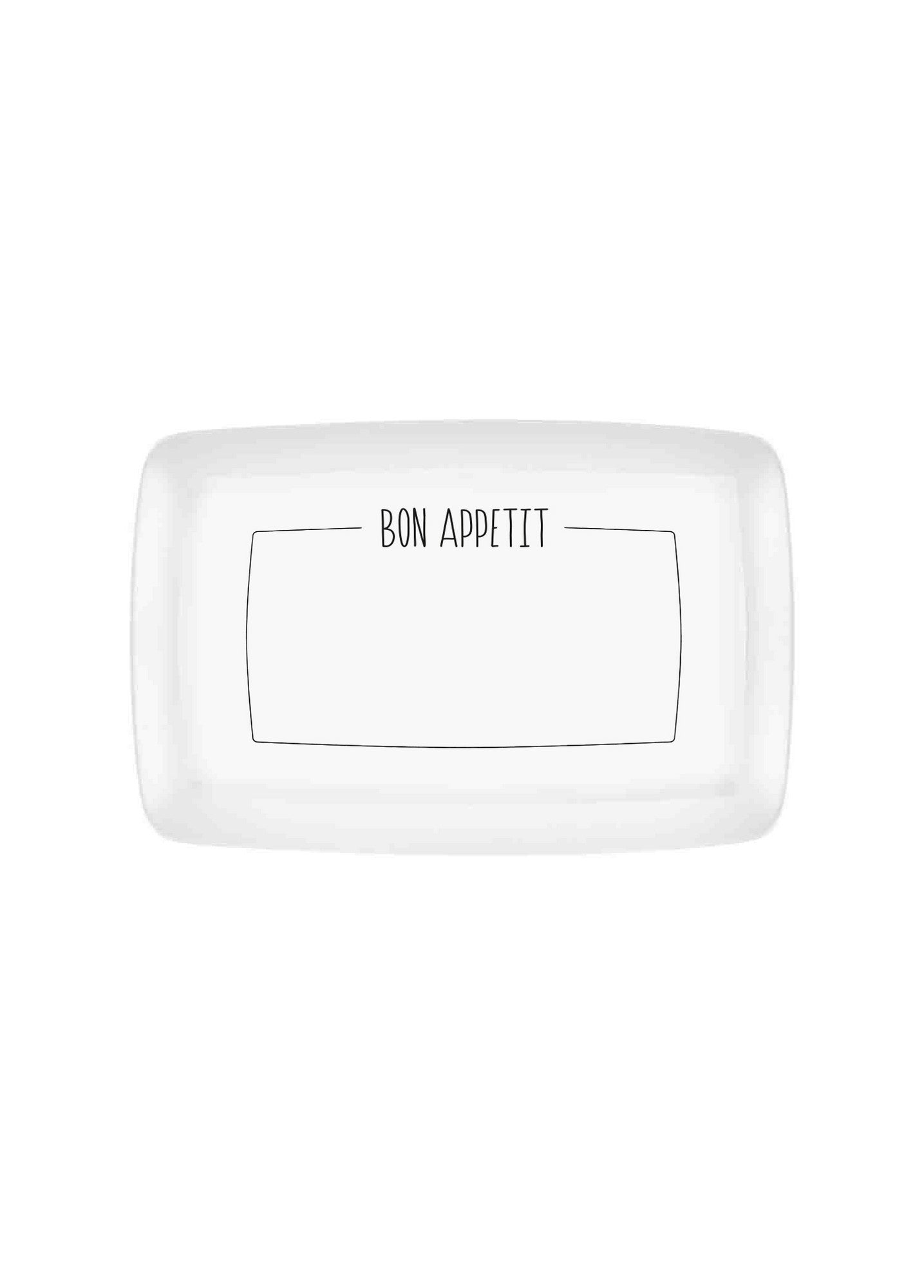 Prato de Cerâmica – 34 x 25 x 2 cm – Branco – Cerâmica