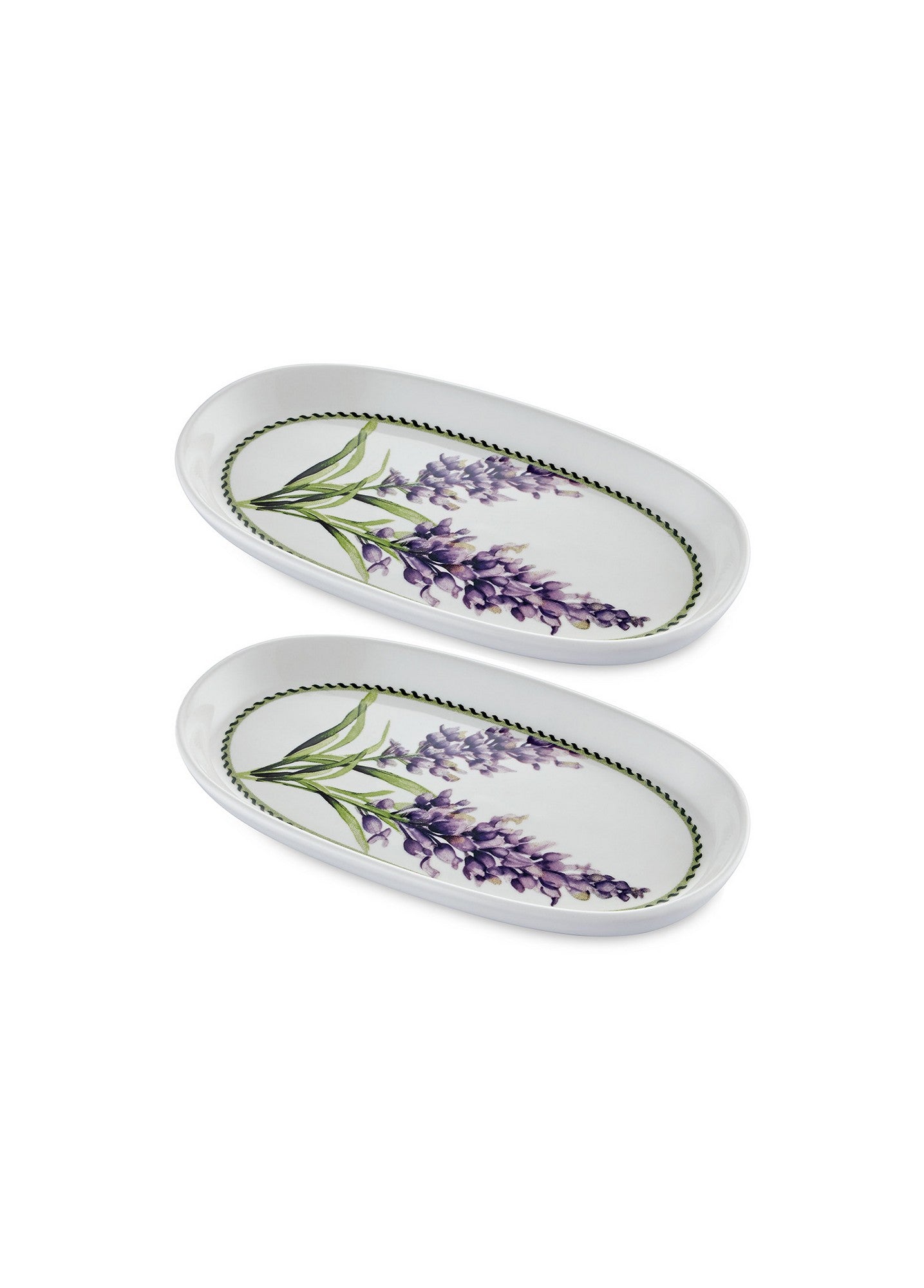 Conjunto de Pratos – 26 x 14 x 2 cm – Lilás – Cerâmica