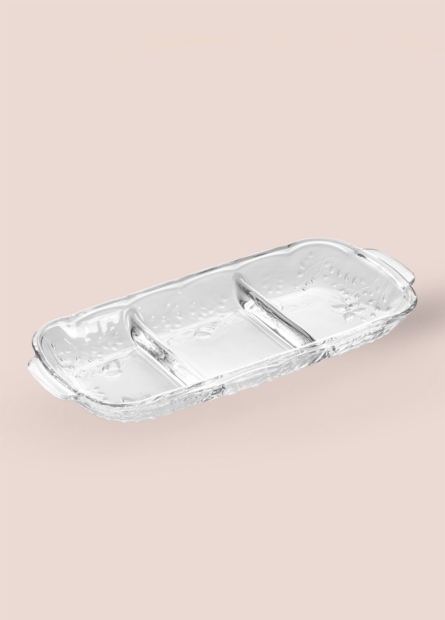 Prato de Servir Bolo – 31 x 13 x 4 cm – Transparente – Vidro