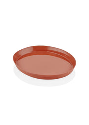Prato para Servir Bolos – 19 x 22 x 2 cm – Terracota – Porcelana