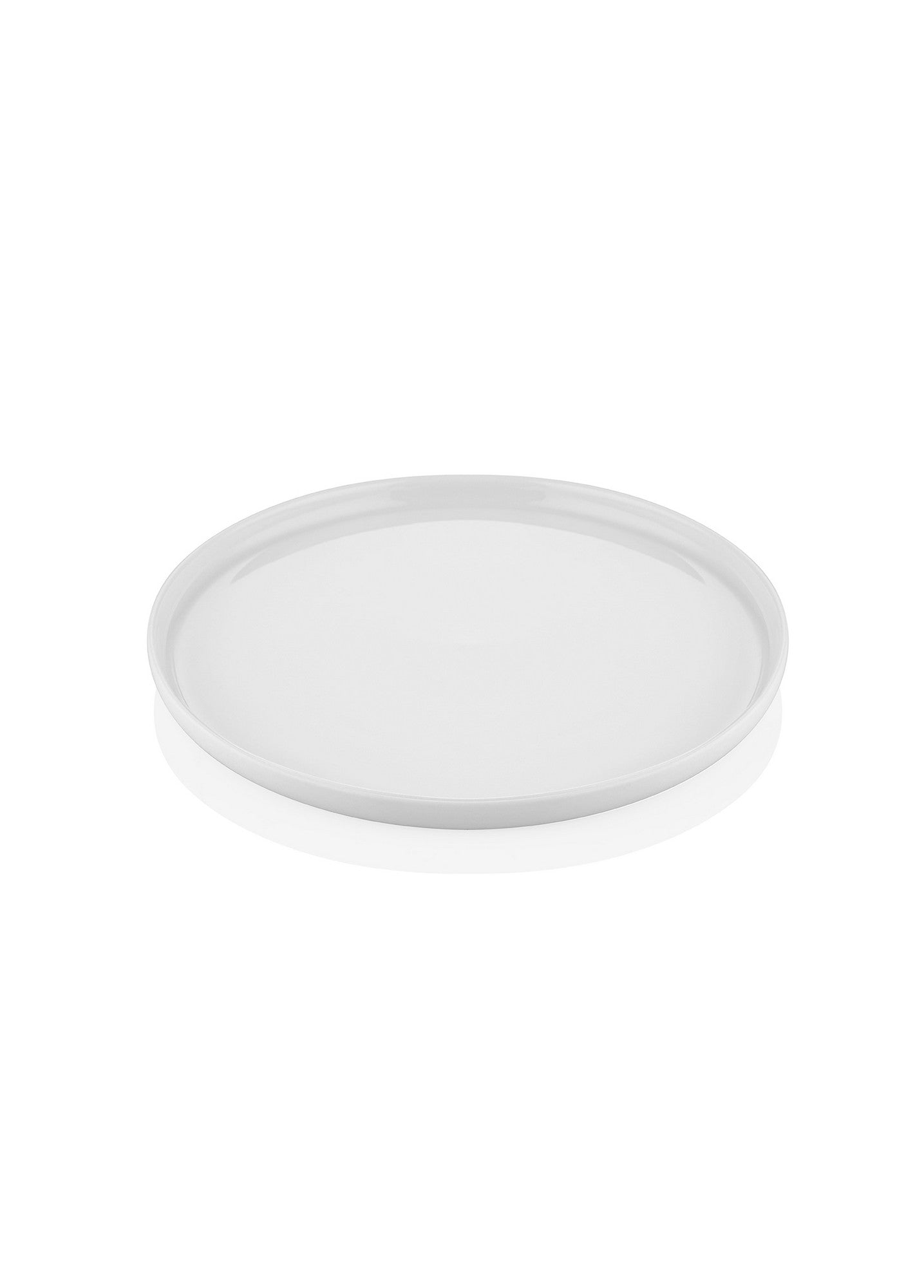 Prato de servir bolo – 21 x 21 x 1 cm – Branco – Porcelana
