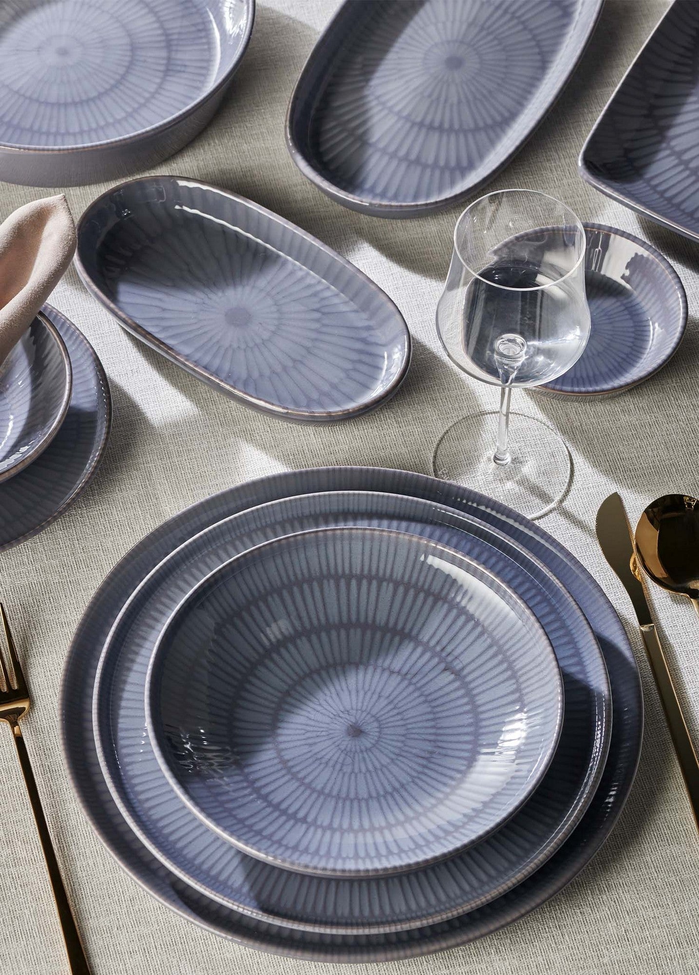 Conjunto de tigelas para aperitivos – 10 x 10 x 5 cm – cinza – cerâmica