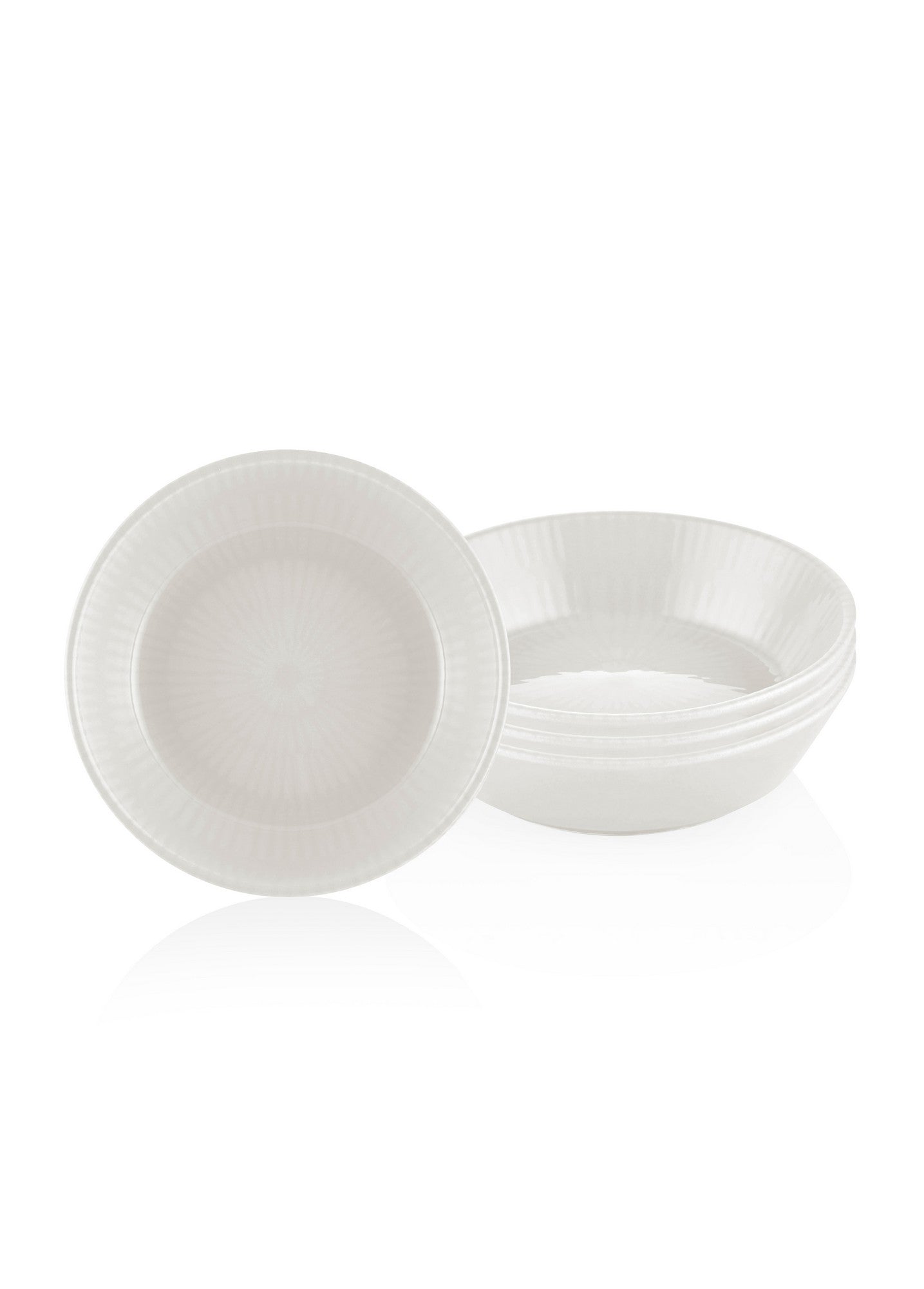 Conjunto de taças para aperitivos – 10 x 10 x 5 cm – Creme – Cerâmica