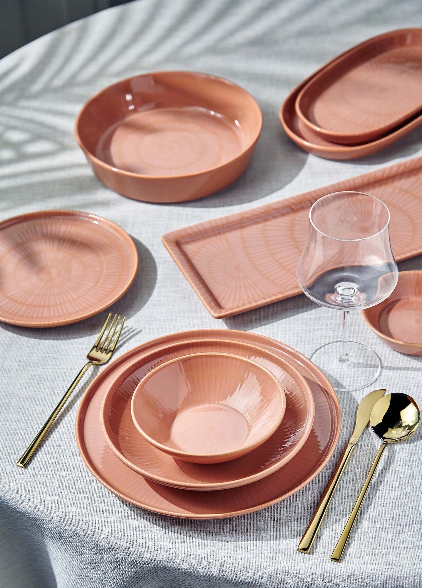 Prato de Serviço – 16 x 35 x 1 cm – Salmão – Cerâmica