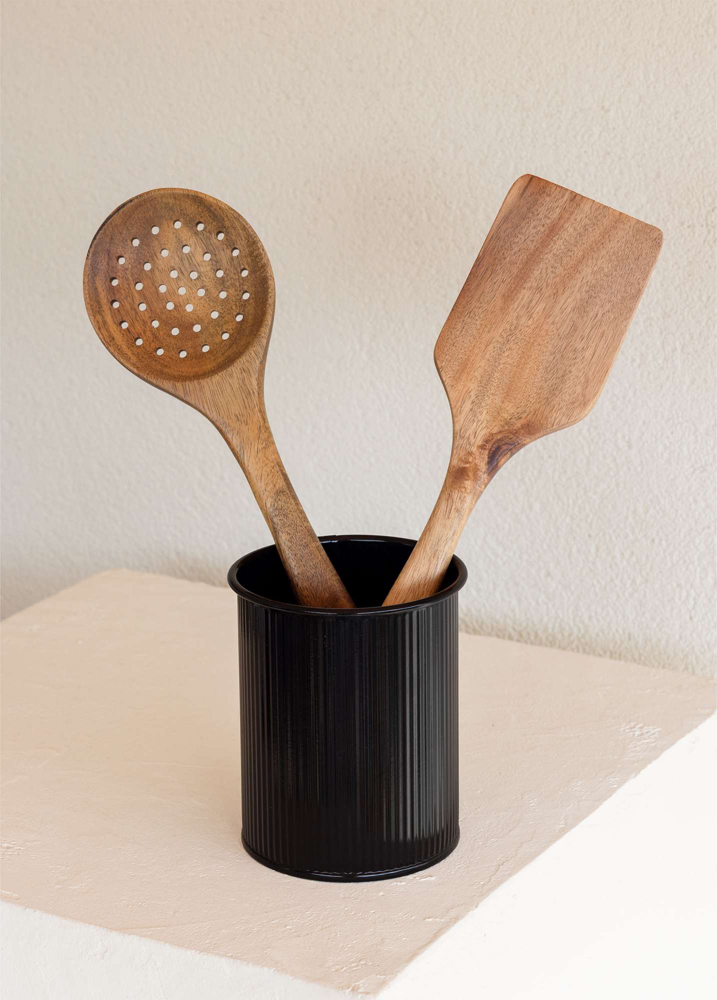 Porta-talheres galvanizado – 10 x 10 x 13 cm – Preto