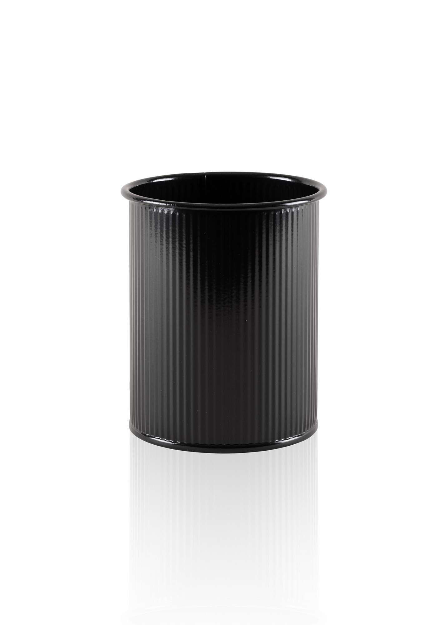 Porta-talheres galvanizado – 10 x 10 x 13 cm – Preto