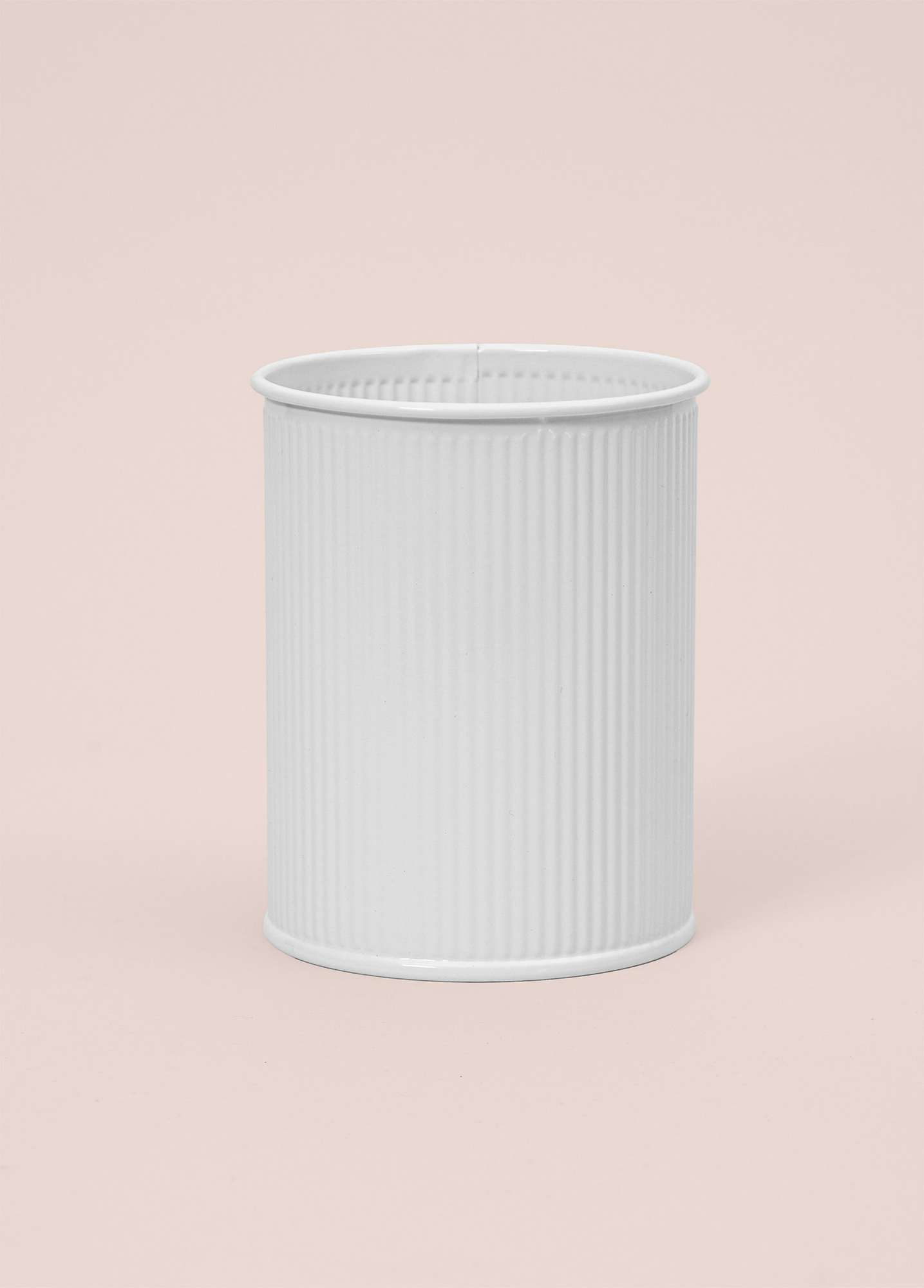 Porta Talheres – 10 x 10 x 13 cm – Branco – Galvanizado